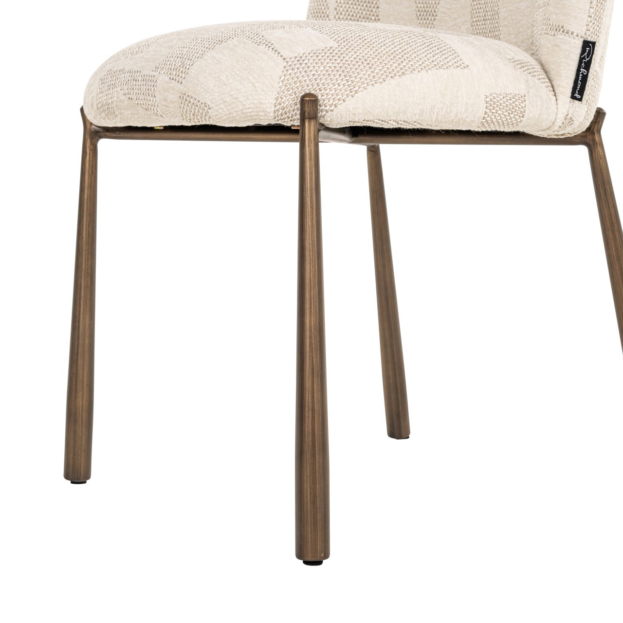 Eetkamerstoel Lana Graffic stof Beige (Set van 2 stuks) - Afbeelding 8