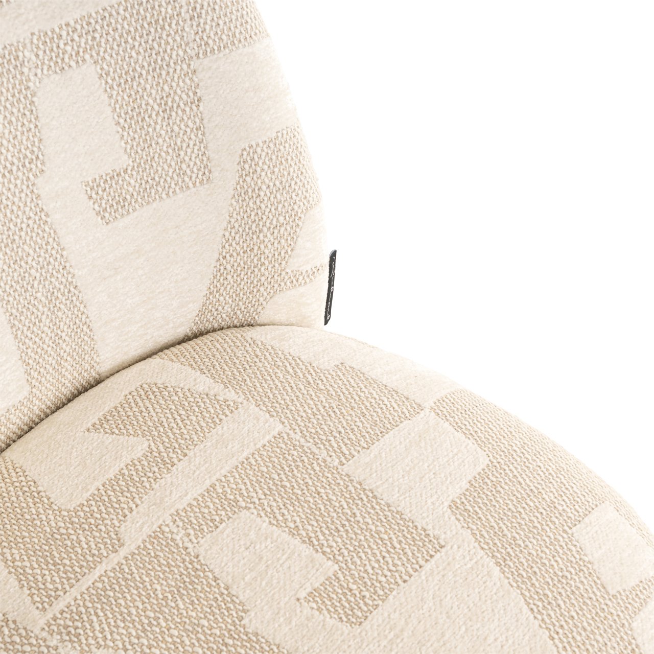 Eetkamerstoel Lana Graffic stof Beige (Set van 2 stuks) - Afbeelding 9