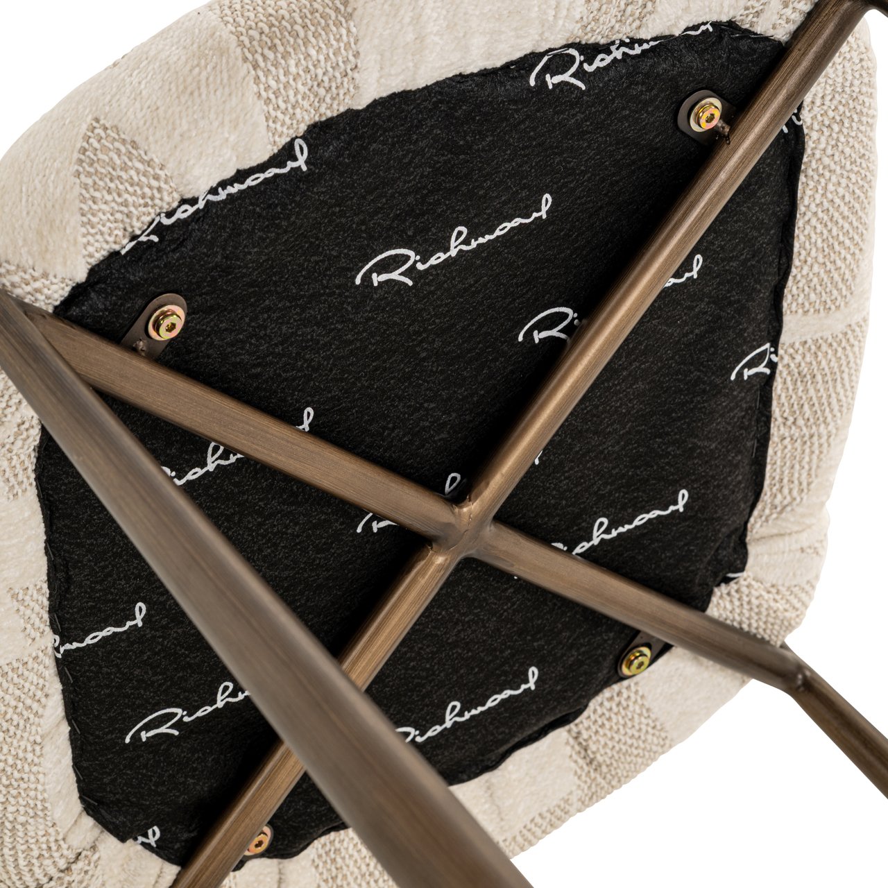 Eetkamerstoel Lana Graffic stof Beige (Set van 2 stuks) - Afbeelding 11