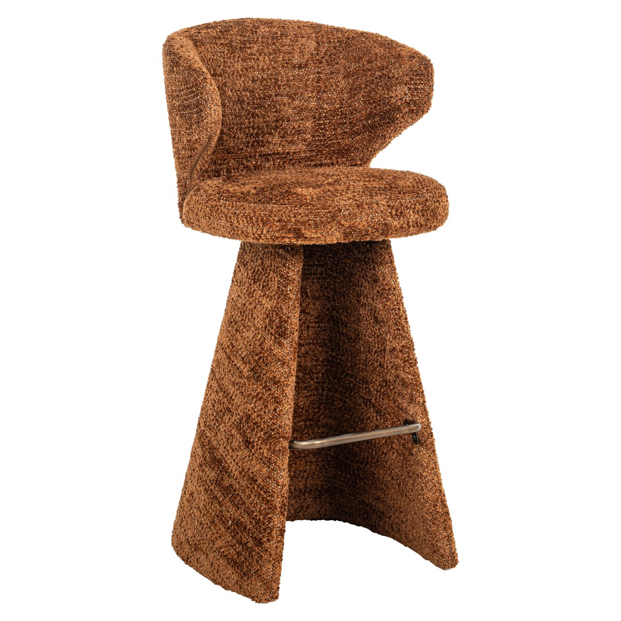 Barstoel Gatsbi Chenille Cinnamon (zithoogte 75cm) - Afbeelding 2