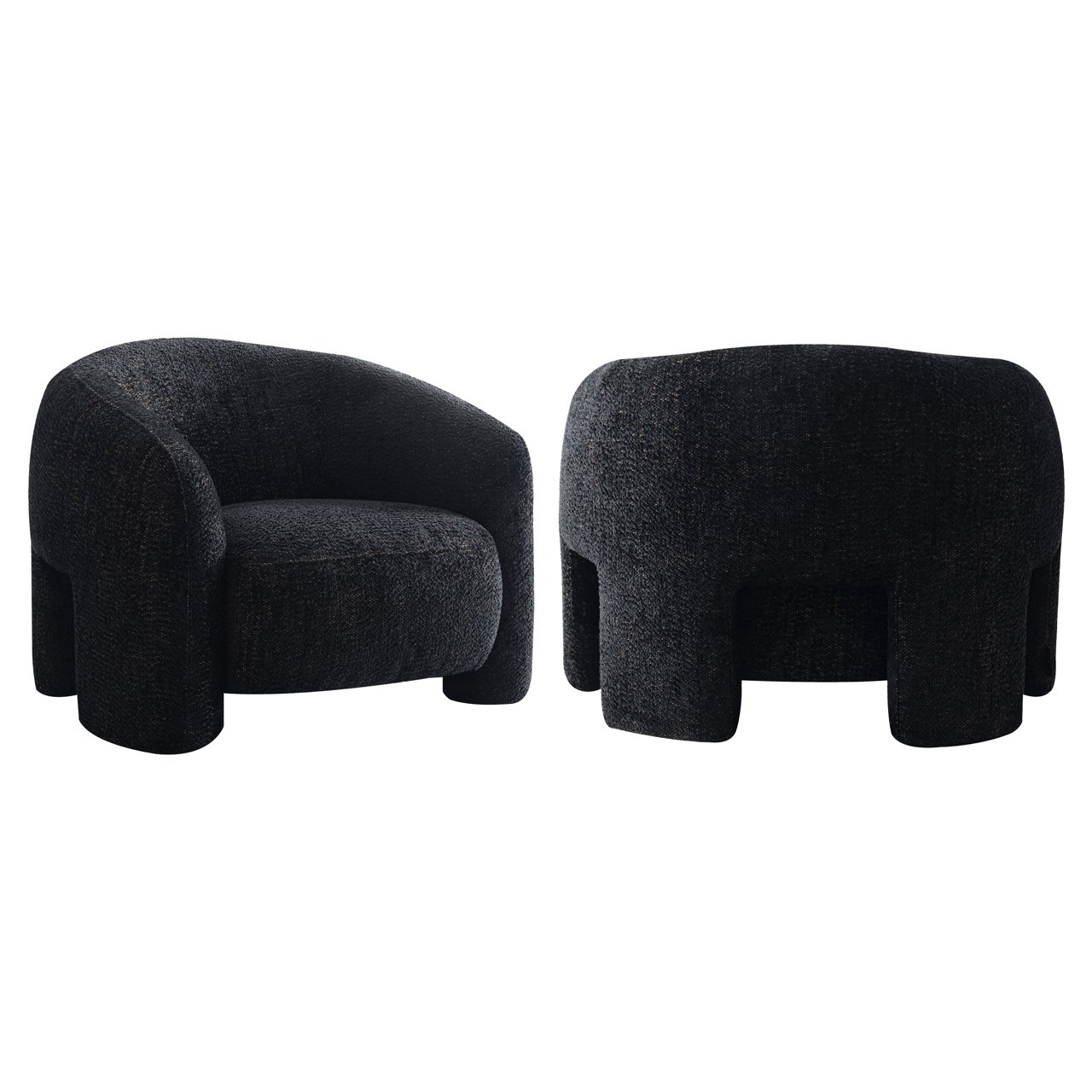 Fauteuil Milania Chenille - Zwart - Afbeelding 10