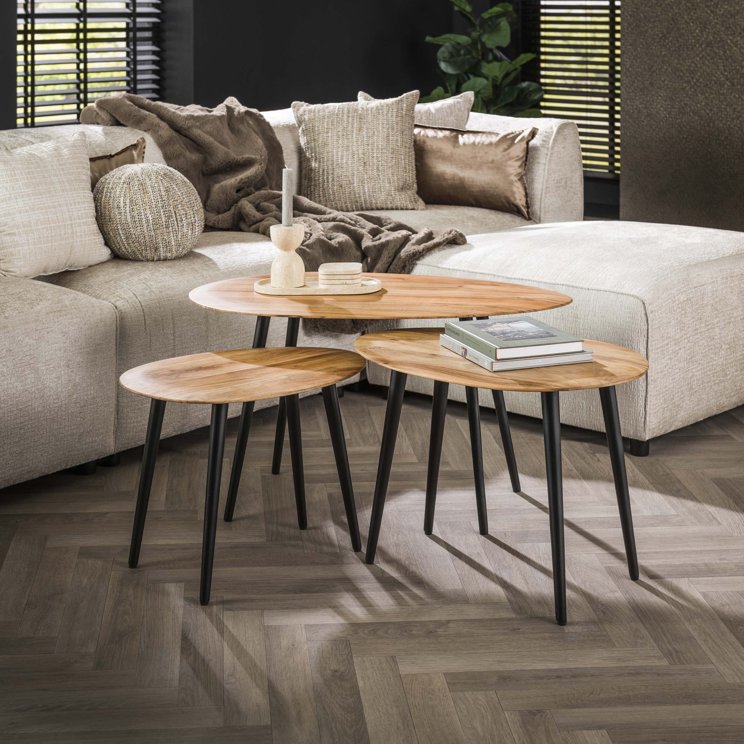 Salontafel Organisch - Set van 3 stuks