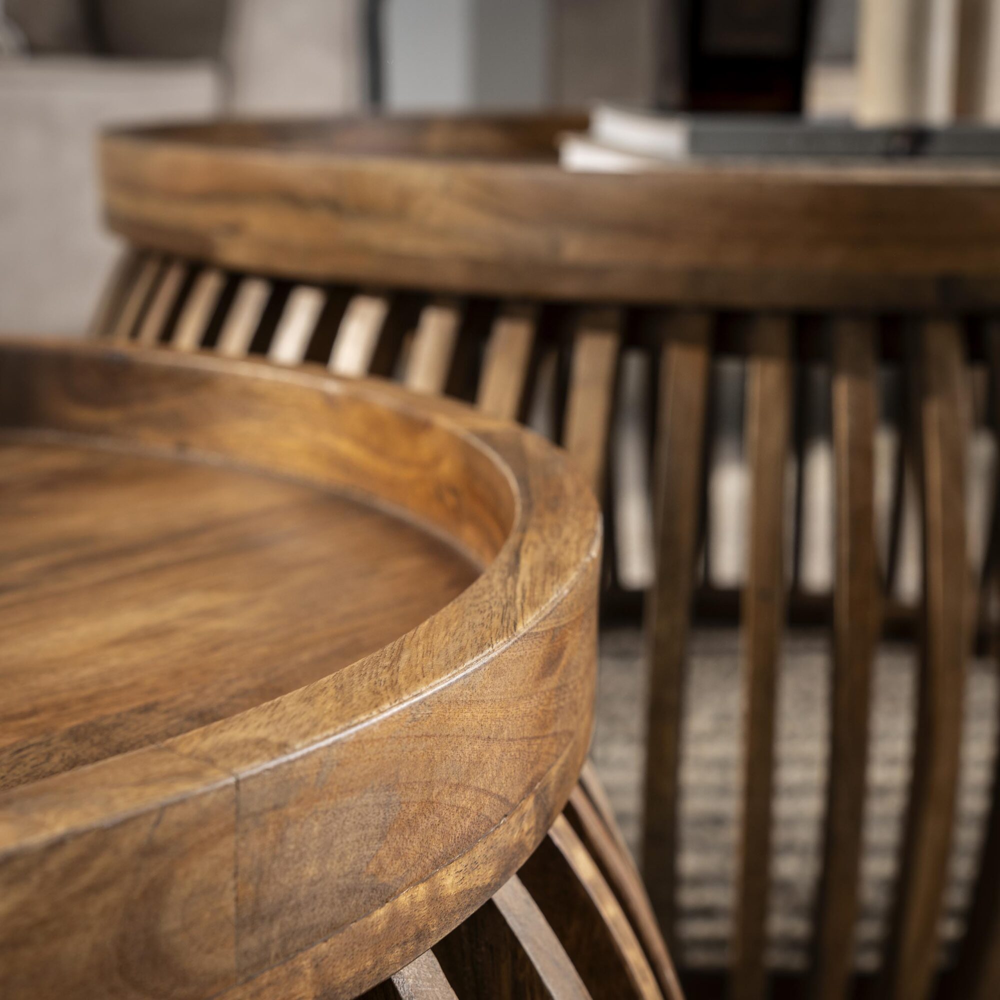 Salontafel Tweak Curve set van 2 stuks Mangohout - Afbeelding 3