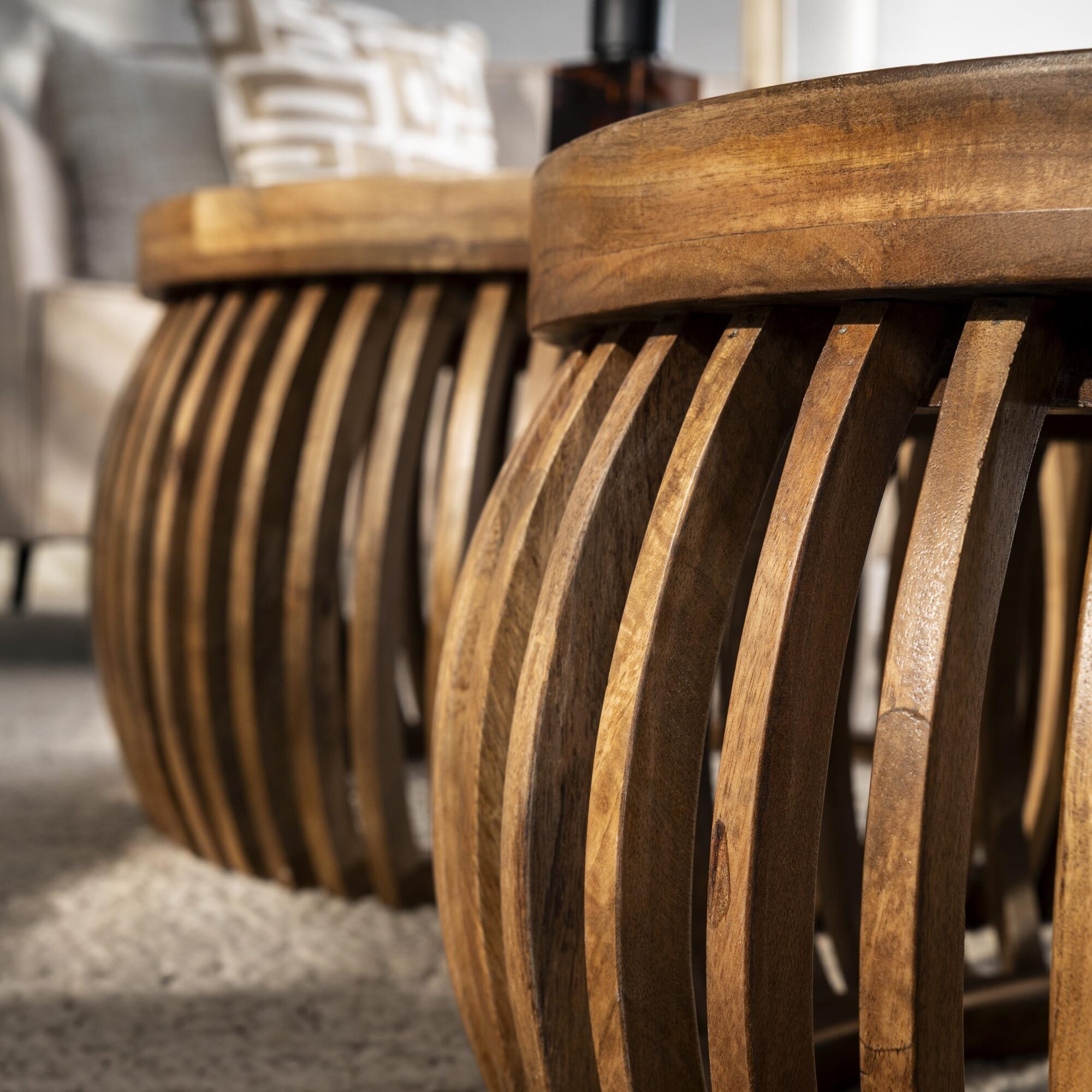 Salontafel Tweak Curve set van 2 stuks Mangohout - Afbeelding 4