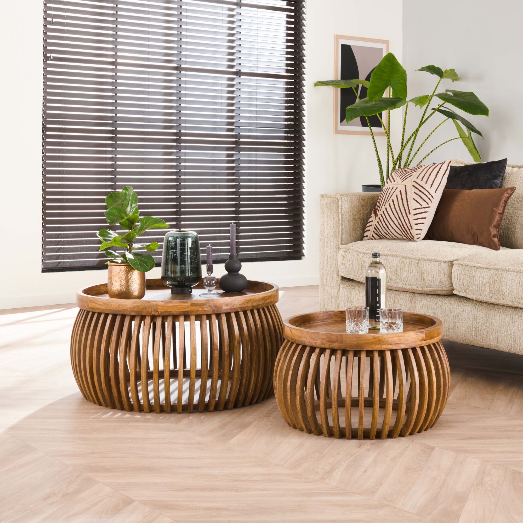 Salontafel Tweak Curve set van 2 stuks Mangohout - Afbeelding 5