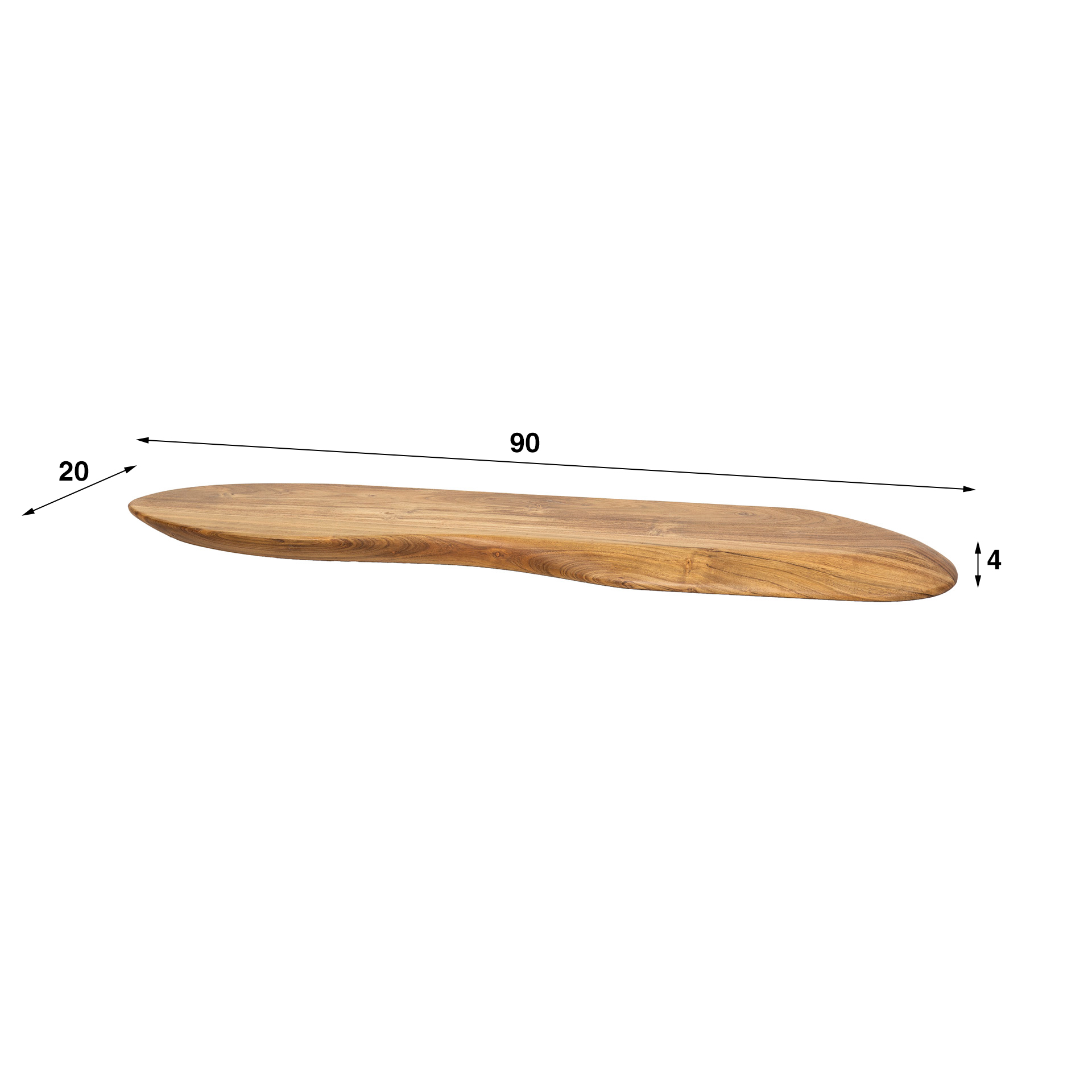 Organische Wandplank Sahara Acaciahout 90 cm - Afbeelding 5
