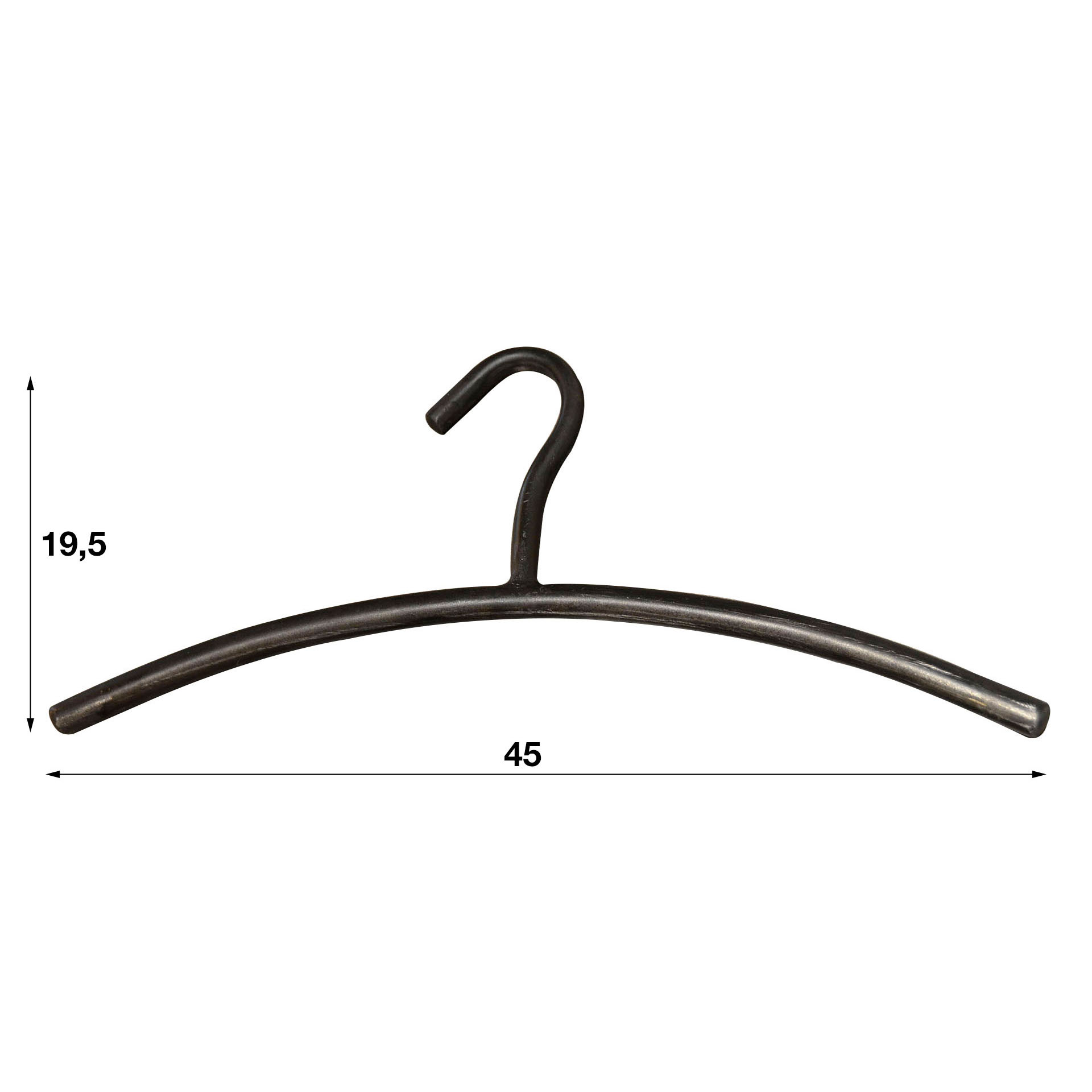 Kapstokhanger Tubra verpakt per 6 / Gunmetal - Afbeelding 5