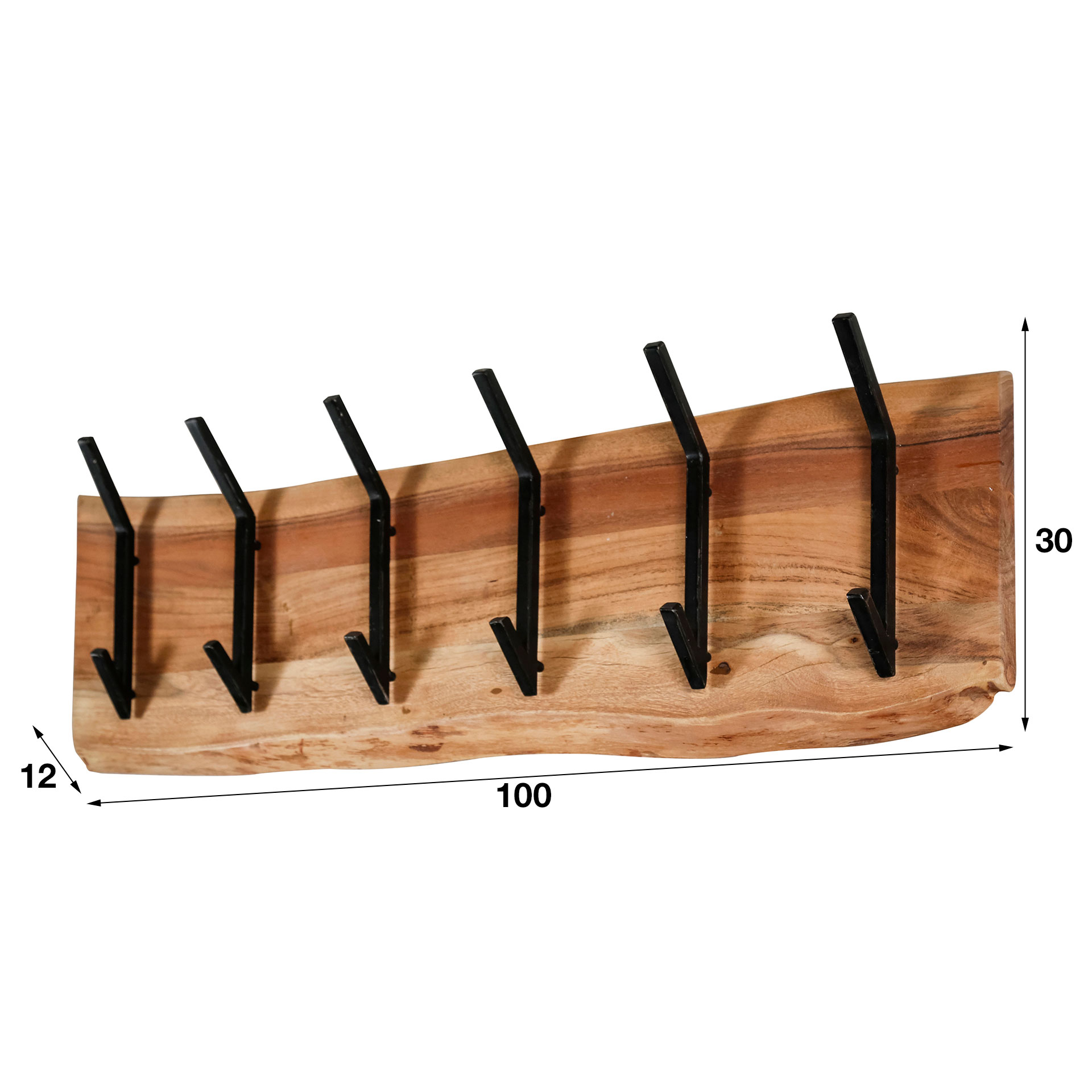 Kapstok Edge Acacia met 2 x 6 haken - Afbeelding 7