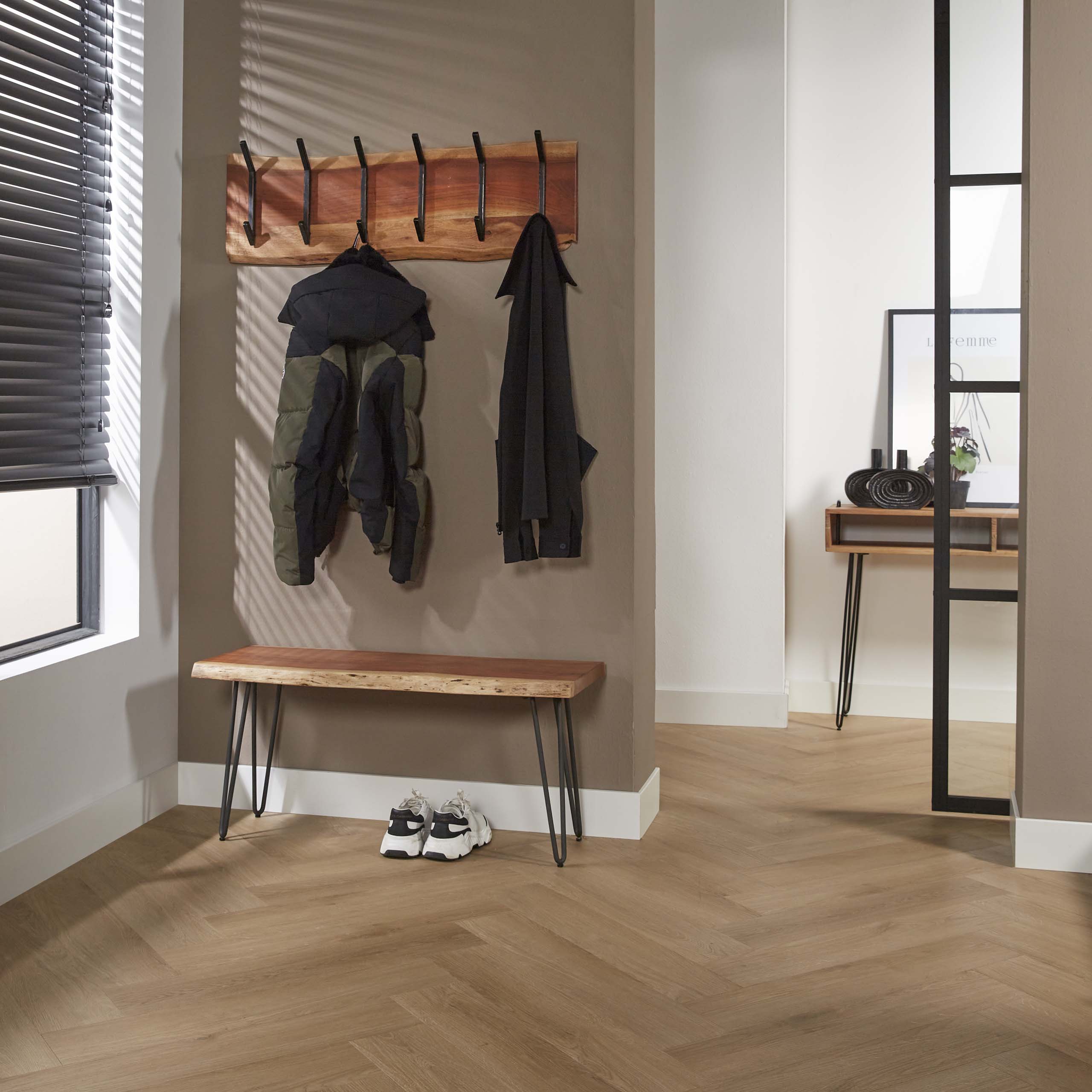 Kapstok Edge Acacia met 2 x 6 haken - Afbeelding 2