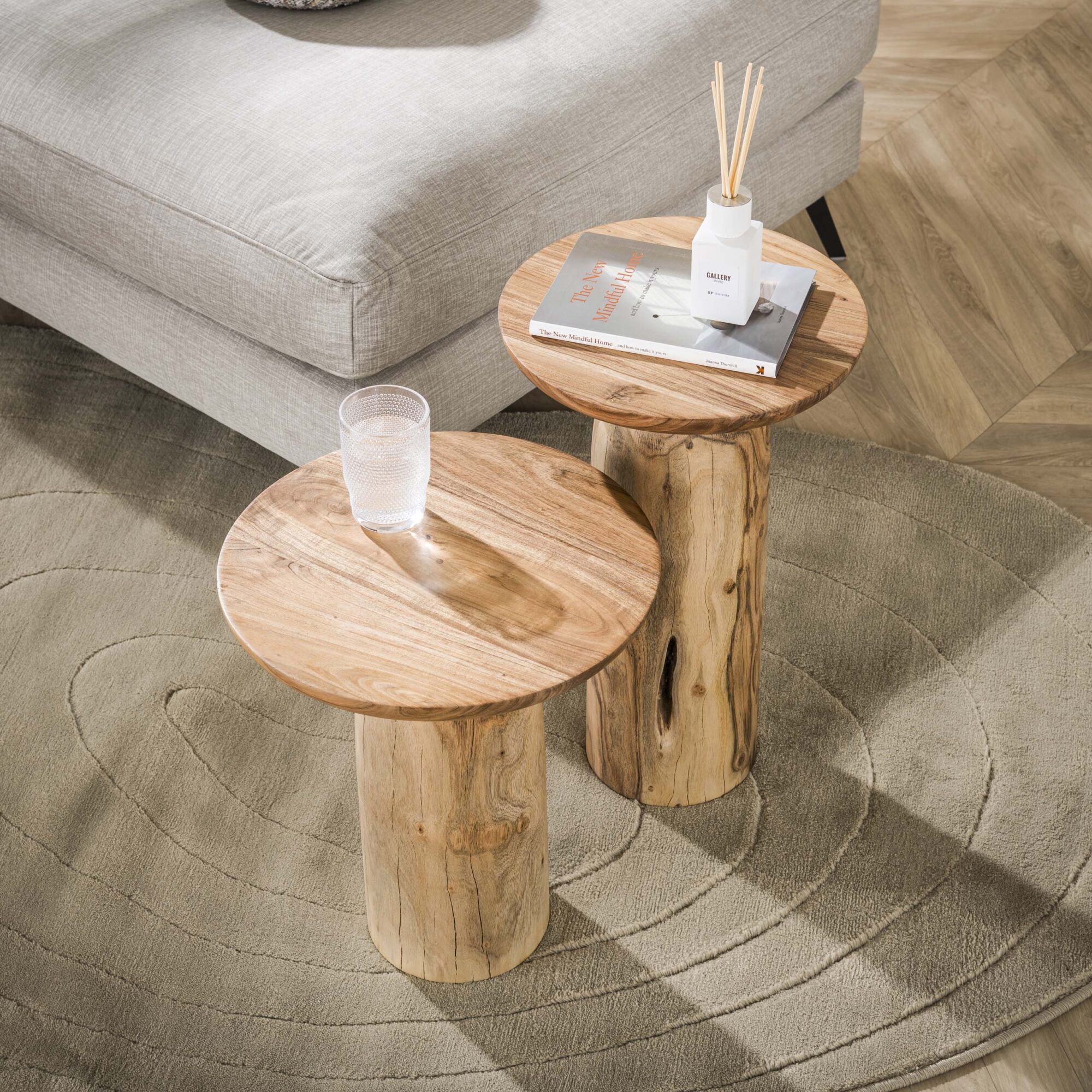 Bijzettafel River Solid 55 cm - Massief Acaciahout - Afbeelding 3