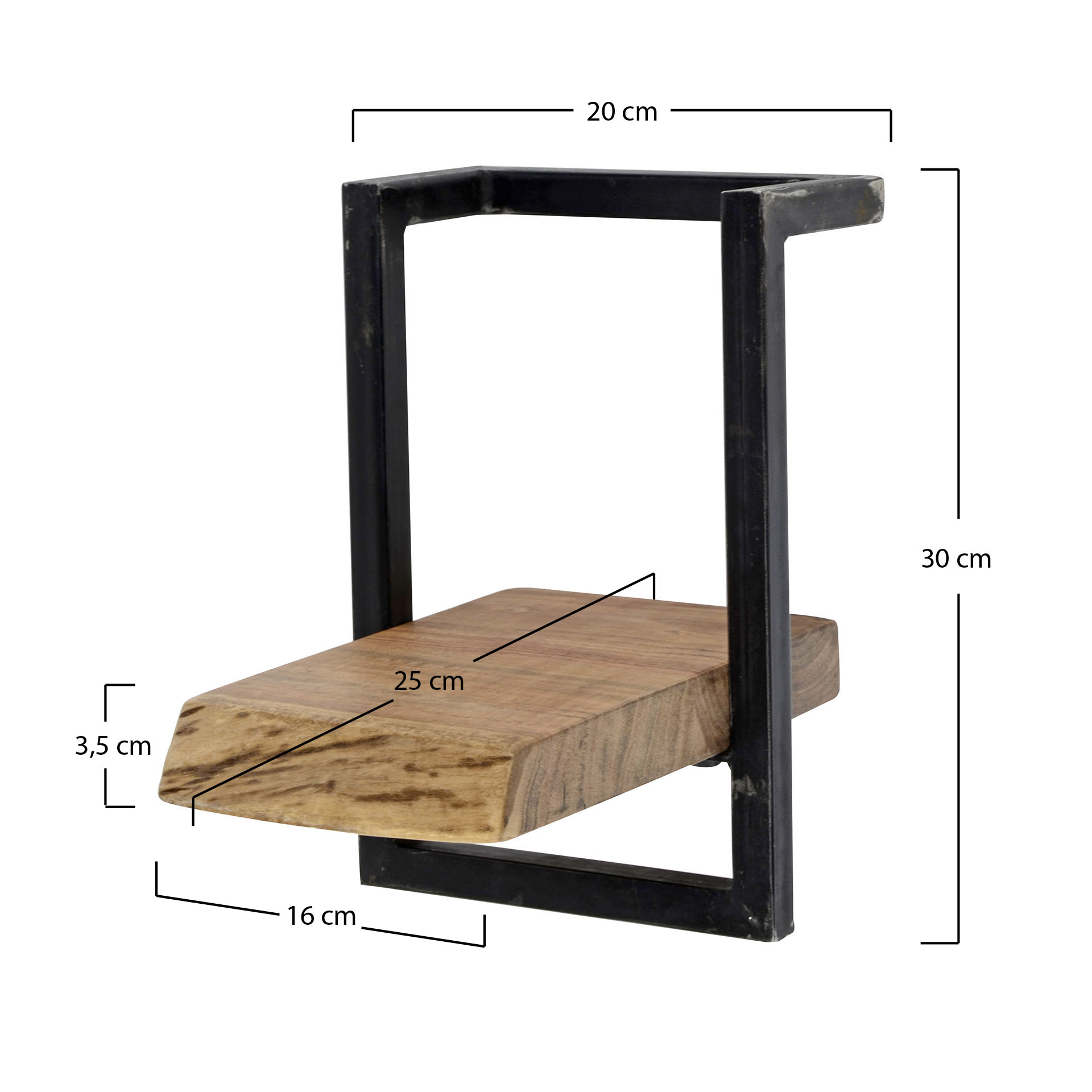 Wandplank Edge Acaciahout - 20cm - Afbeelding 9