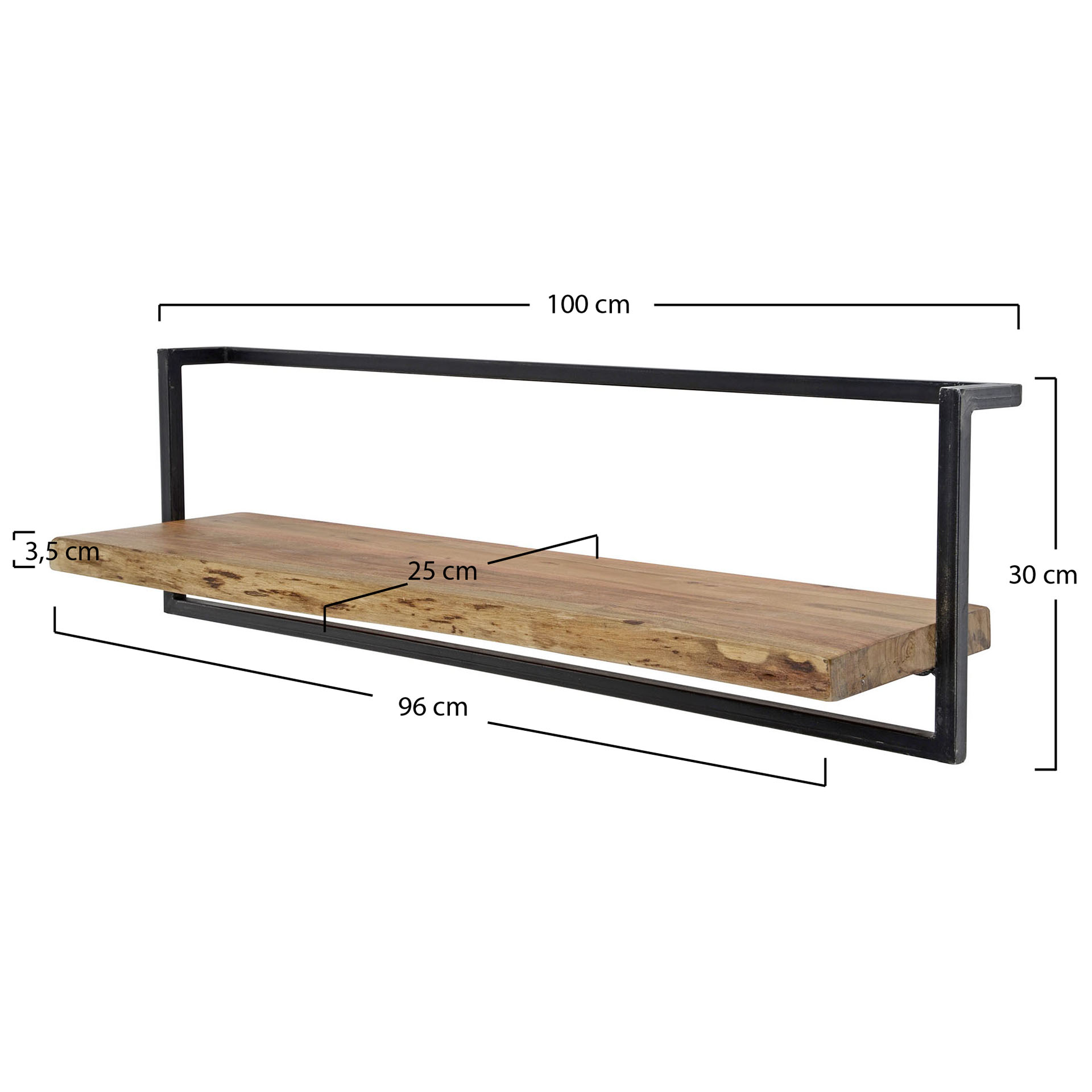 Wandplank Edge Acaciahout - 100cm - Afbeelding 9