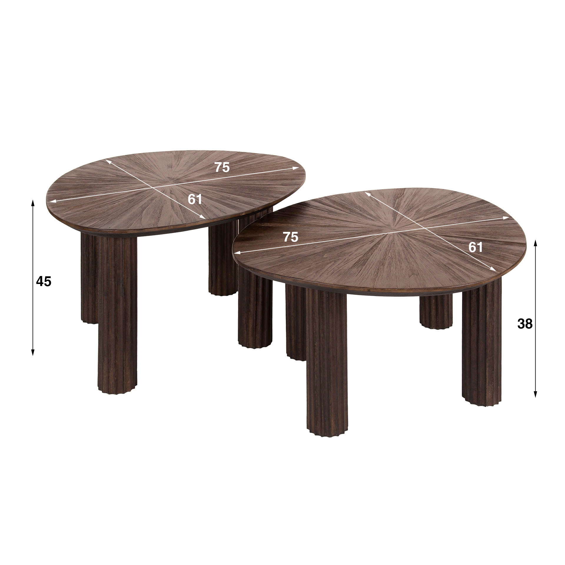 Organische Salontafel Maya Set van 2 stuks - Afbeelding 5