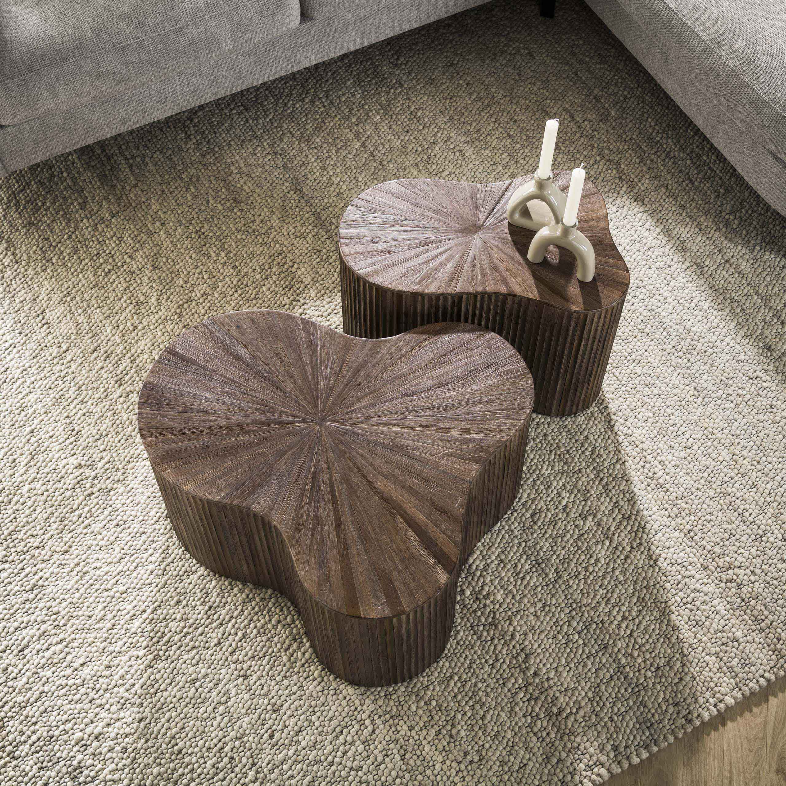 Organische Salontafel Shamrock Maya Set van 2 stuks