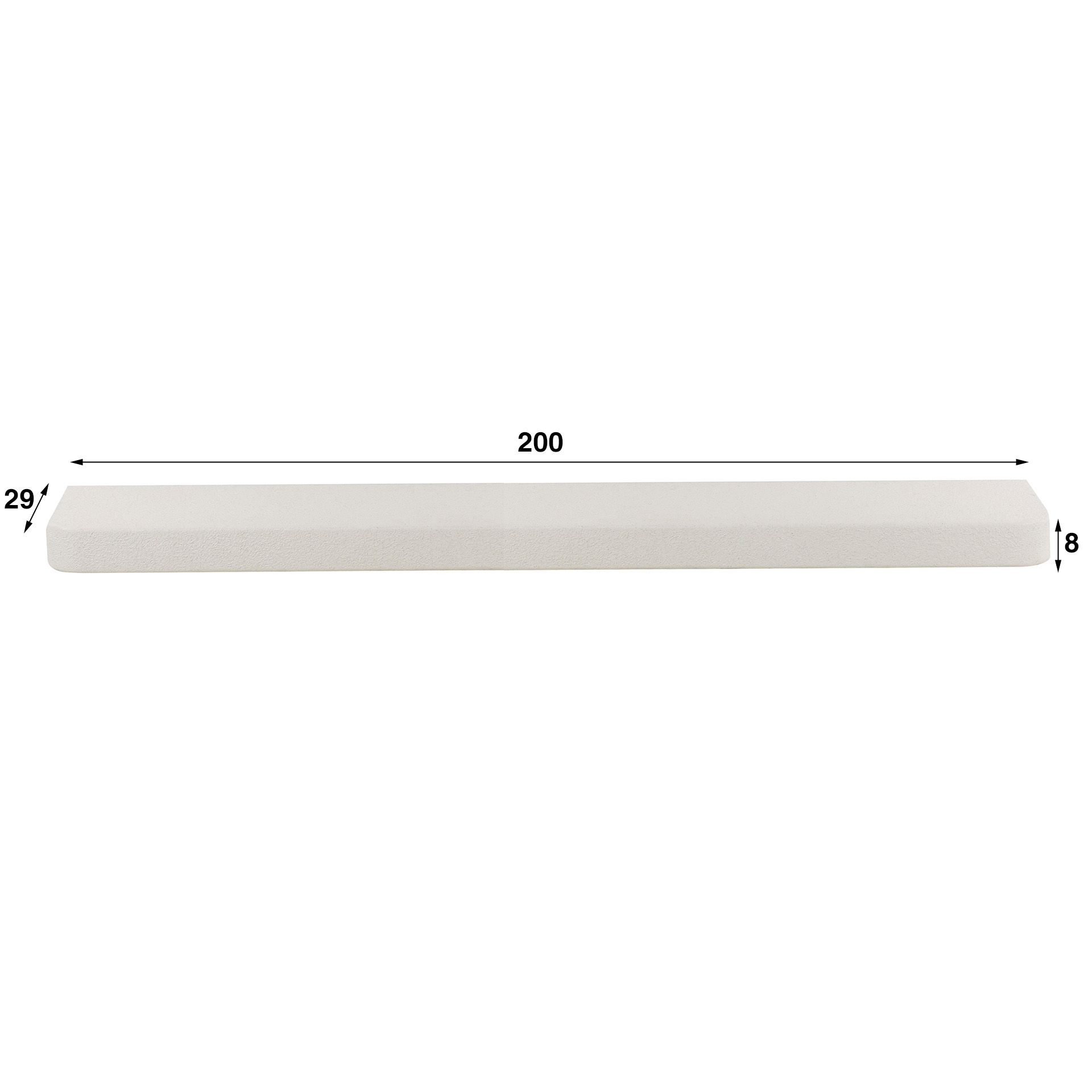 Wandplank/ TV-meubel Stone Marmercomposiet - 200 cm - Afbeelding 5