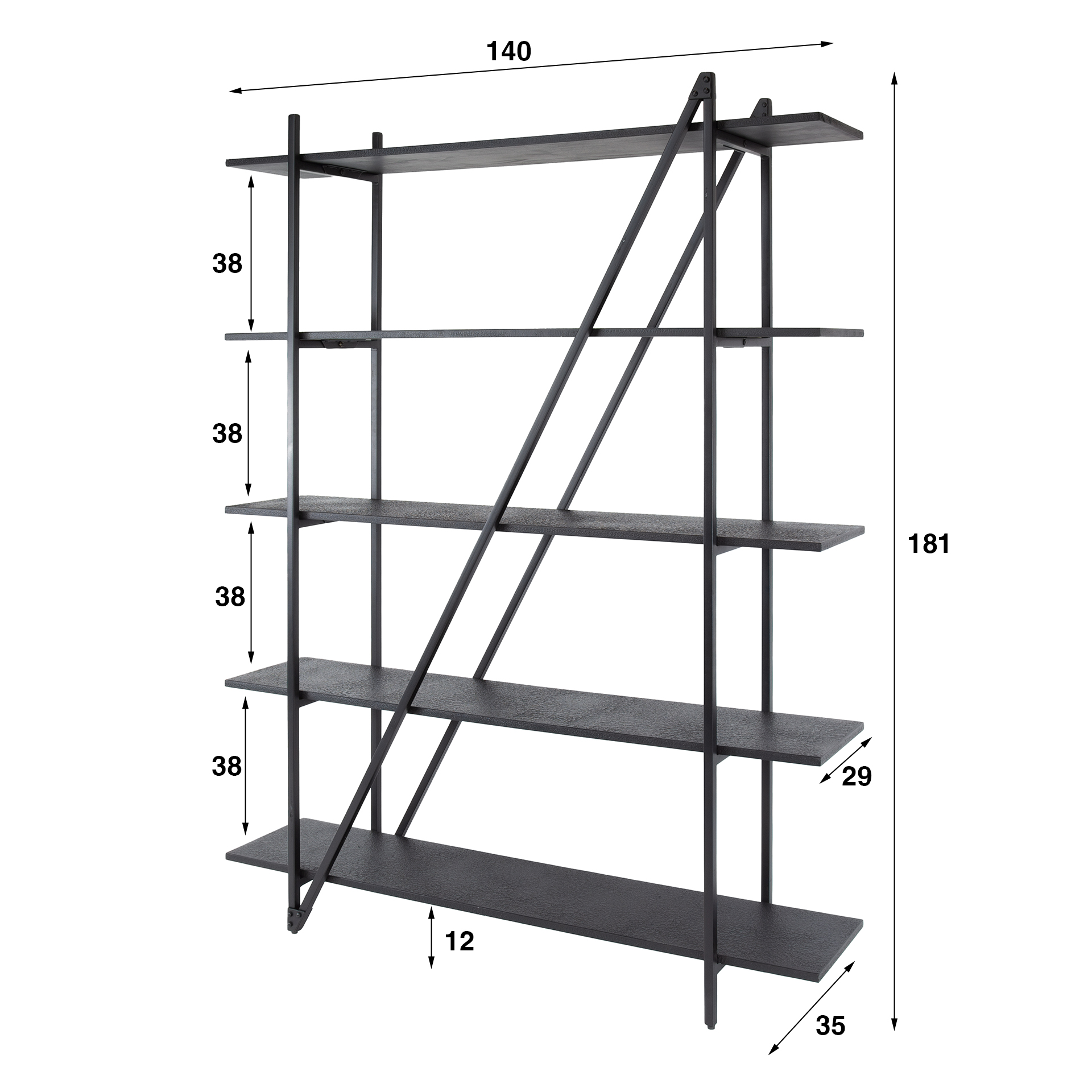 Wandrek Piega 140 cm - Afbeelding 6
