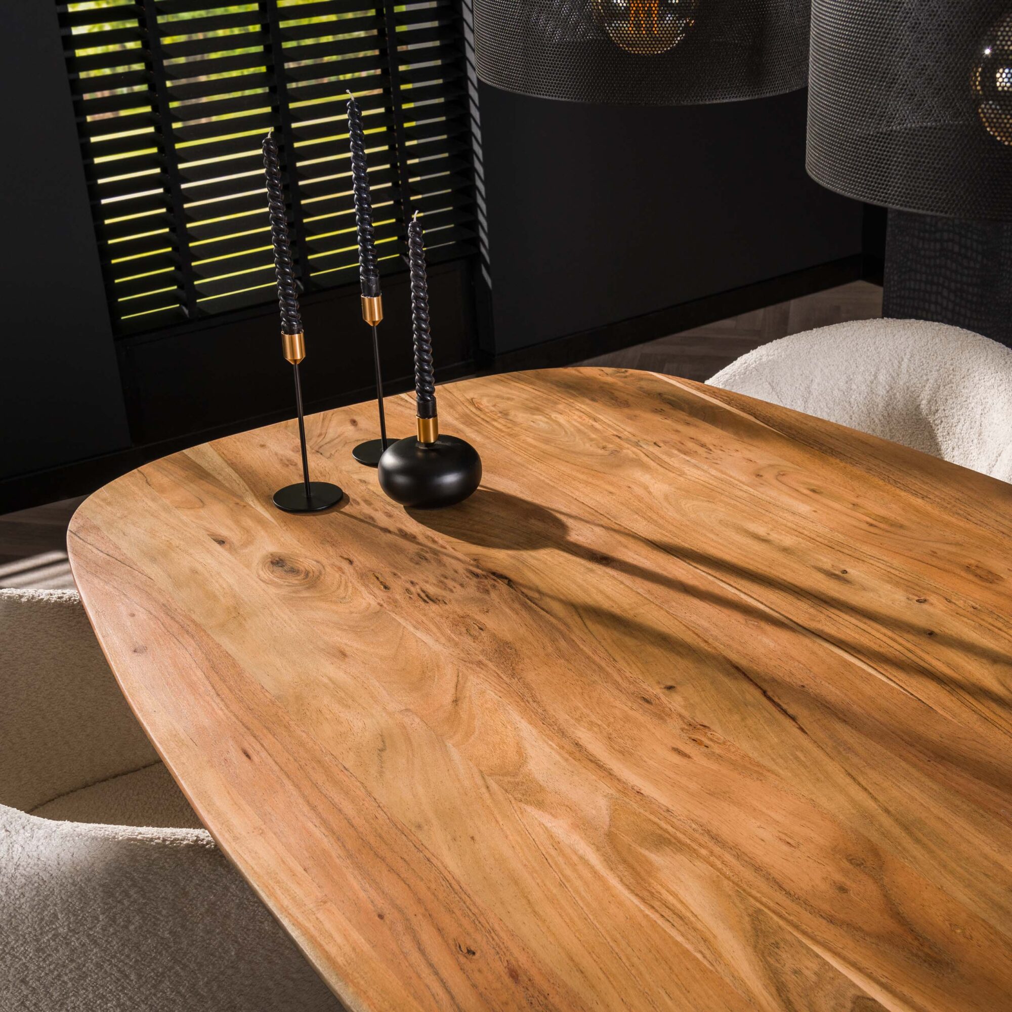 Deens Ovale Eettafel Arhus Solid 180cm - Acaciahout - Afbeelding 4