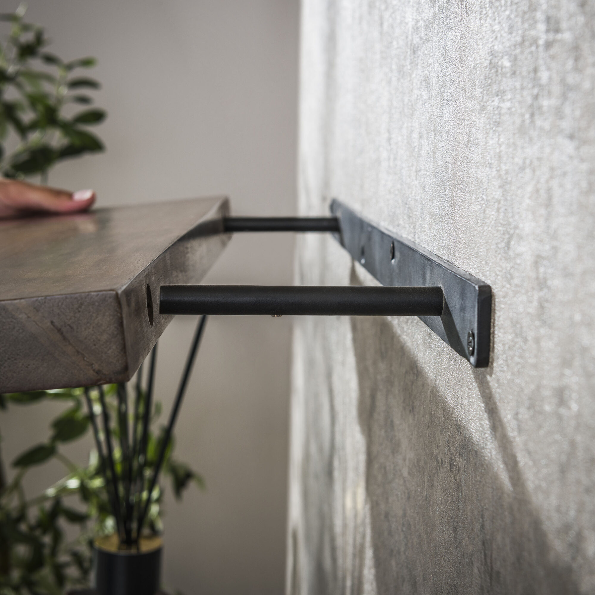 Wandplank Carve 60 cm - Massief acacia bruin - Afbeelding 4