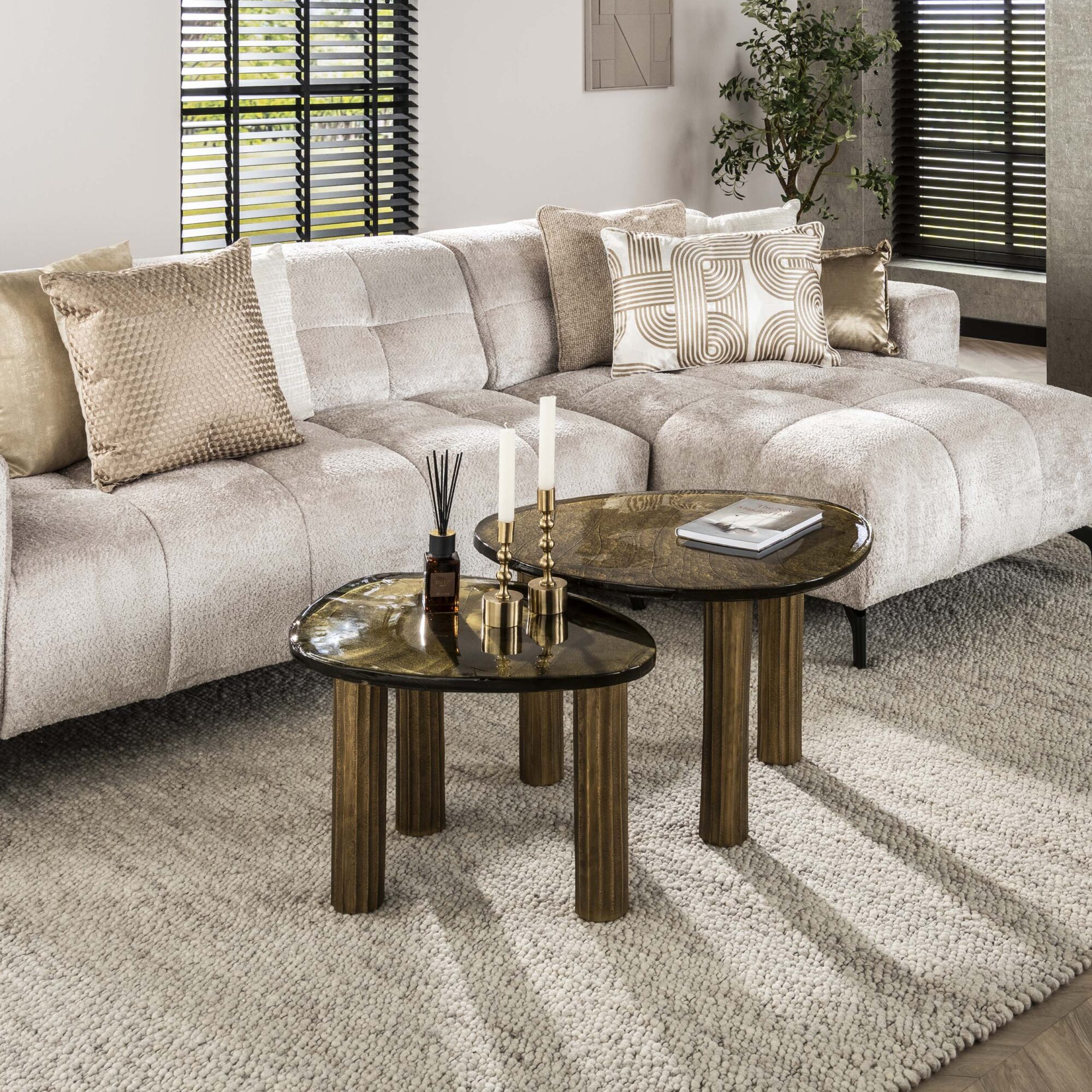 Salontafel Eclipse M - Antiek goud - Afbeelding 6