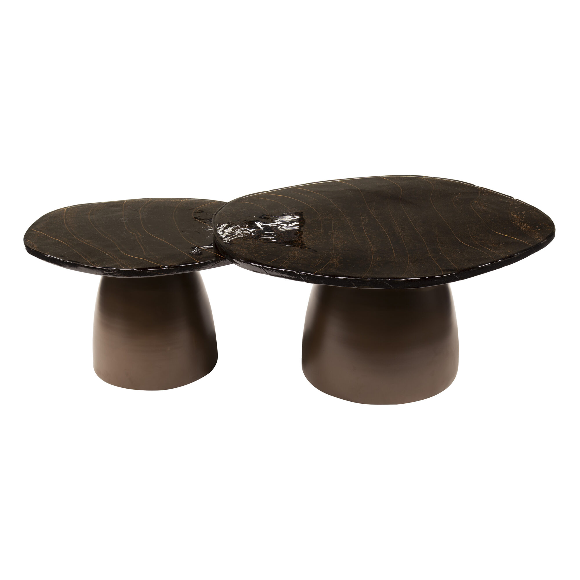 Salontafel Eclipse set van 2 - Antiek koper - Afbeelding 4