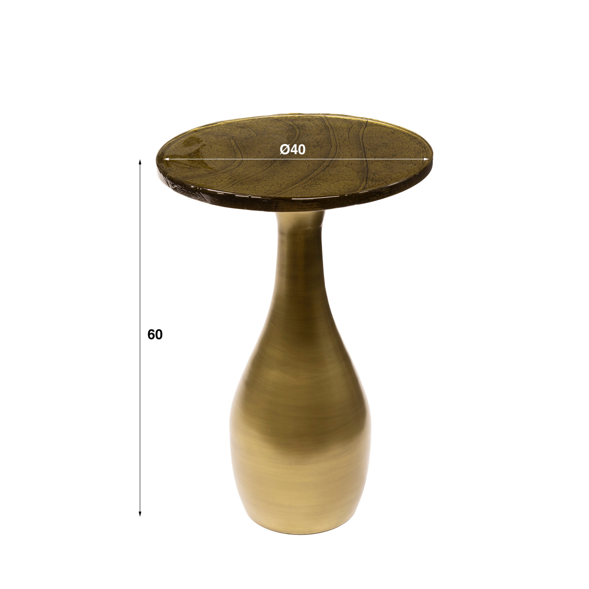 Bijzettafel Eclipse Drop M - Antiek goud - Afbeelding 7
