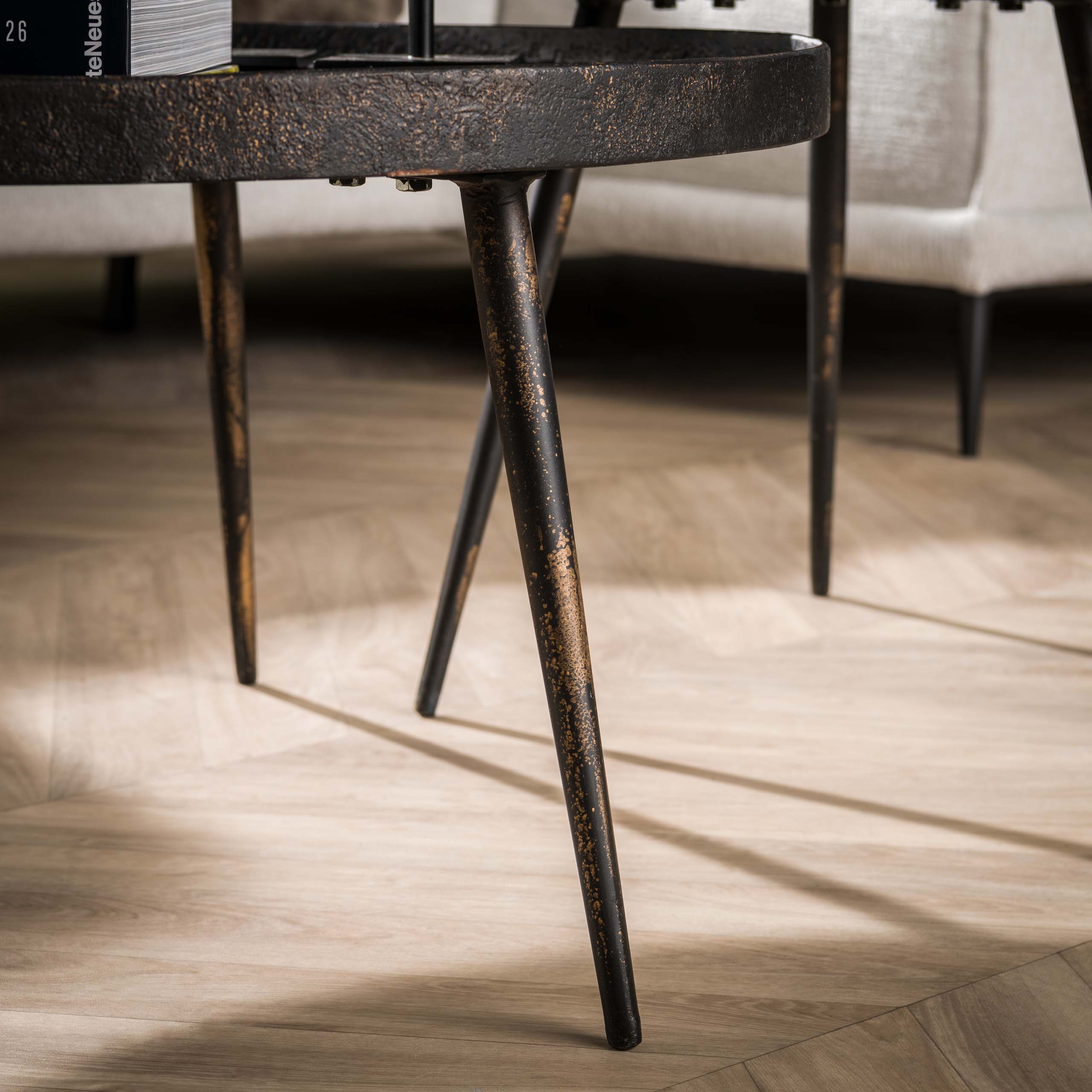 Ronde Salontafel Metallic Metaal set van 2 stuks - Afbeelding 6