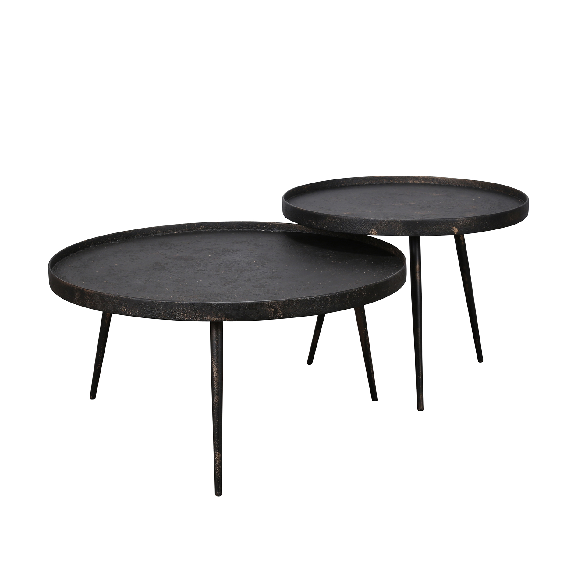 Ronde Salontafel Metallic Metaal set van 2 stuks - Afbeelding 7