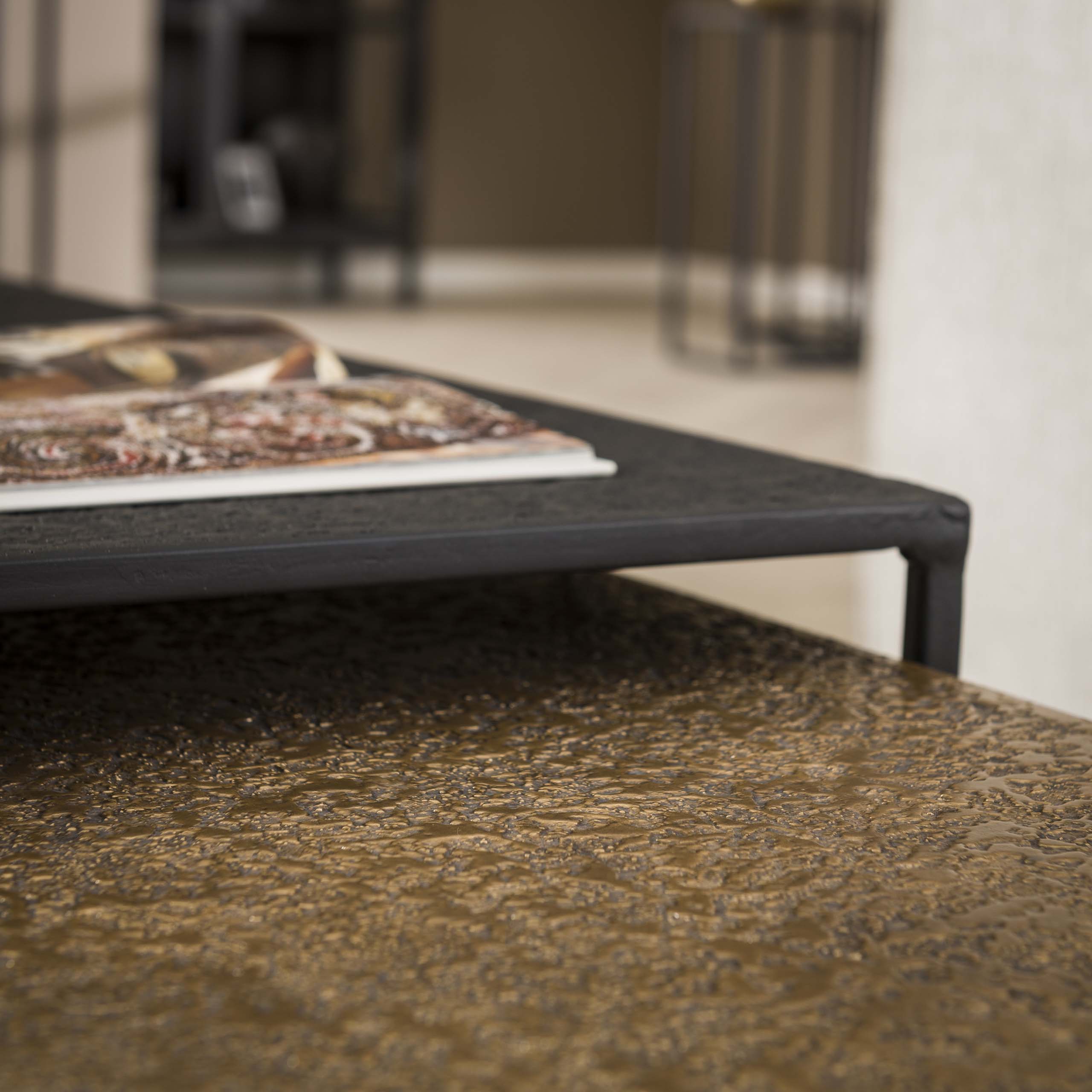 Salontafel Metallic set van 2 stuks Brons/Zwart - Afbeelding 4