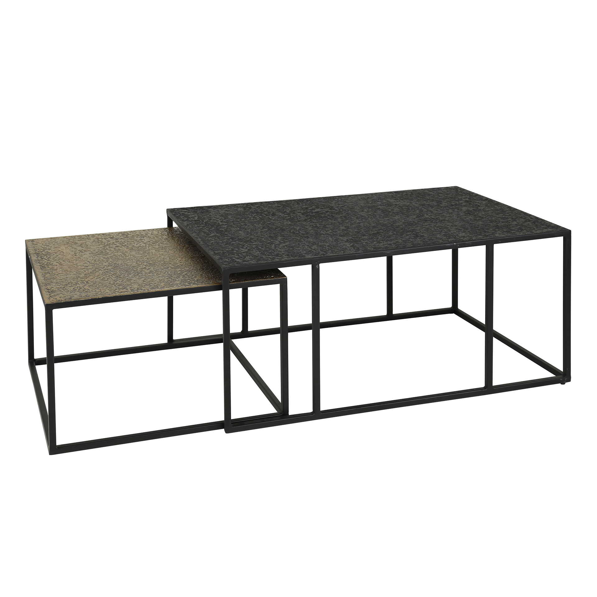 Salontafel Metallic set van 2 stuks Brons/Zwart - Afbeelding 6