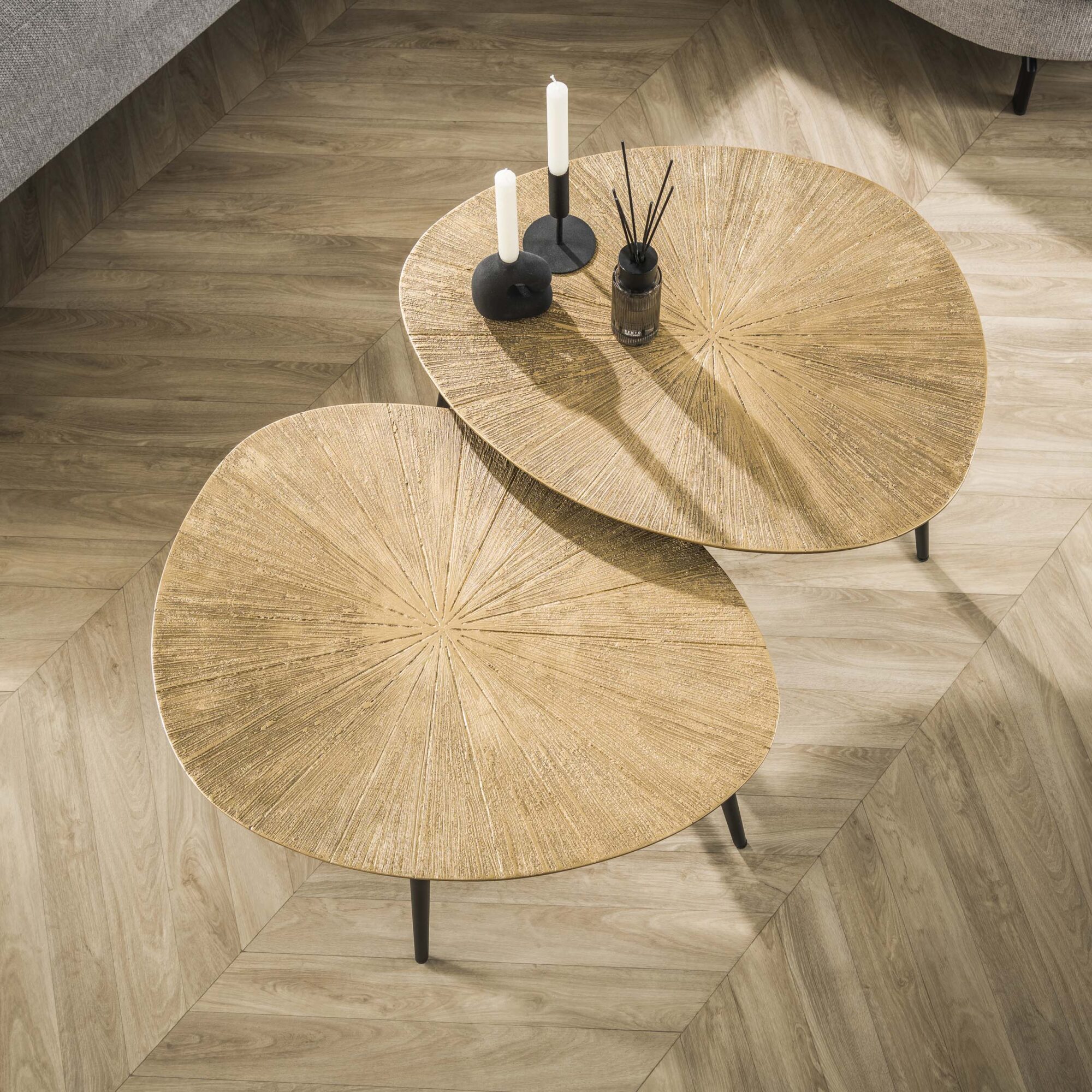 Organische Salontafel Playa Ray Metal Set van 2 stuks - Afbeelding 4