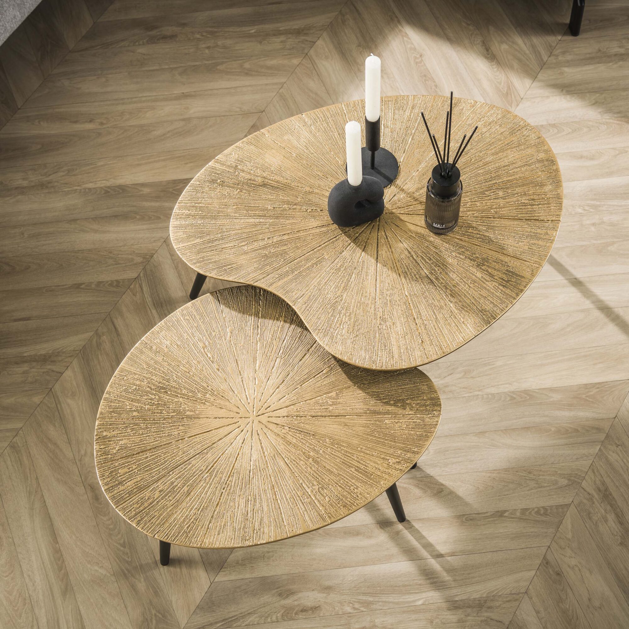 Organische Salontafel Playa Ray Metal Set van 2 stuks - Afbeelding 4