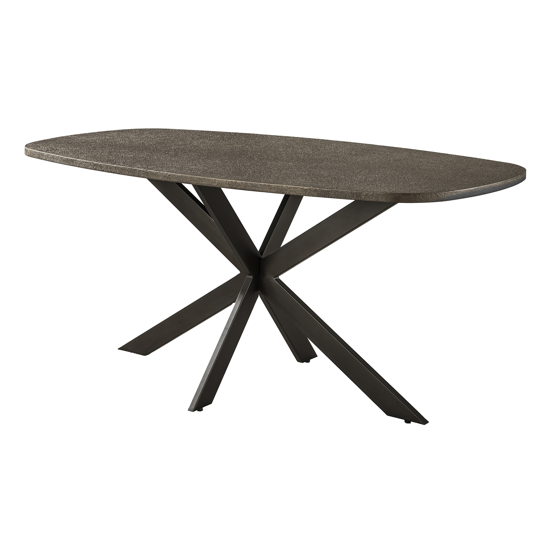 Ovale Eettafel Bronvik Liquid Metal 180 x 90cm - Afbeelding 5