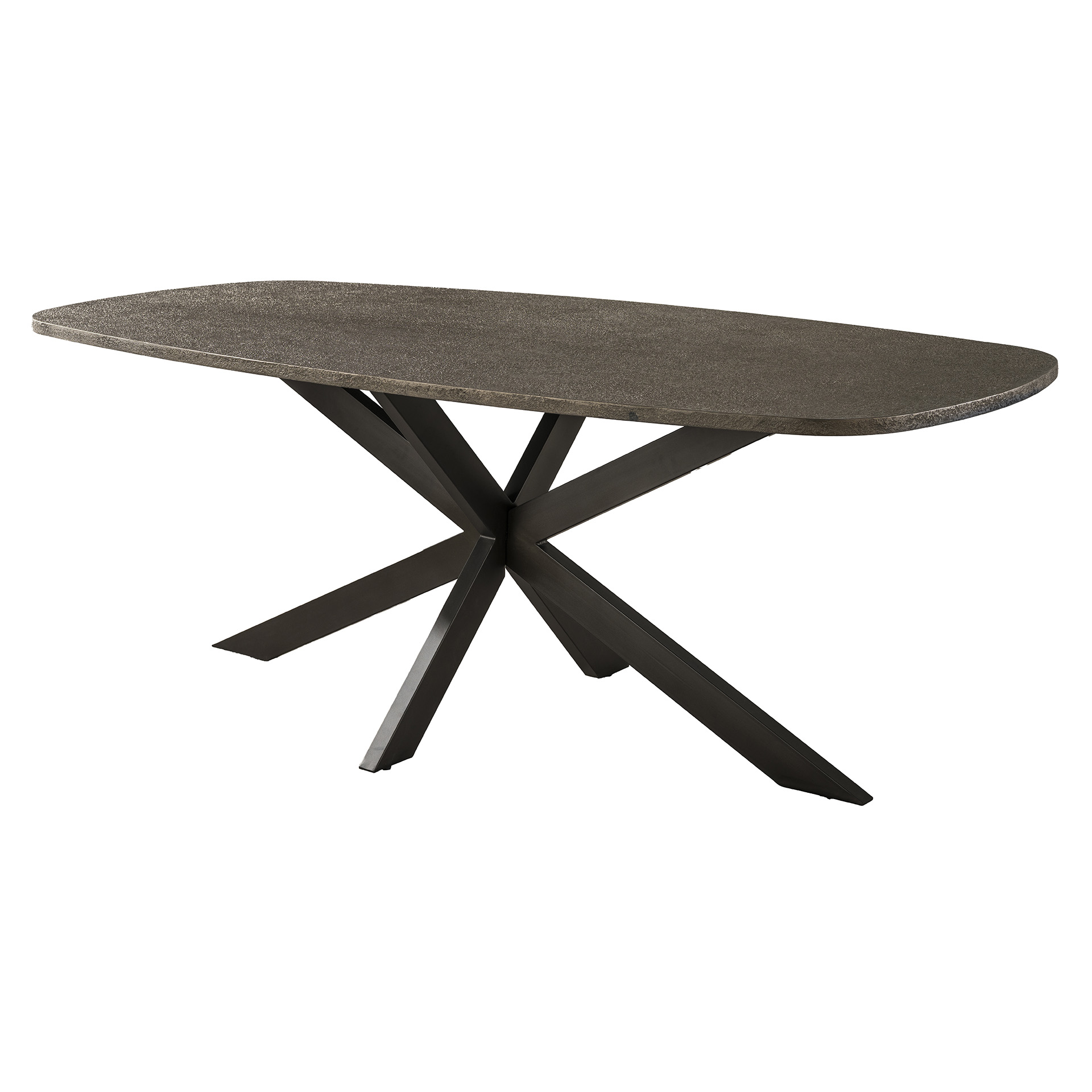 Ovale Eettafel Bronvik Liquid Metal 215 x 90cm - Afbeelding 9