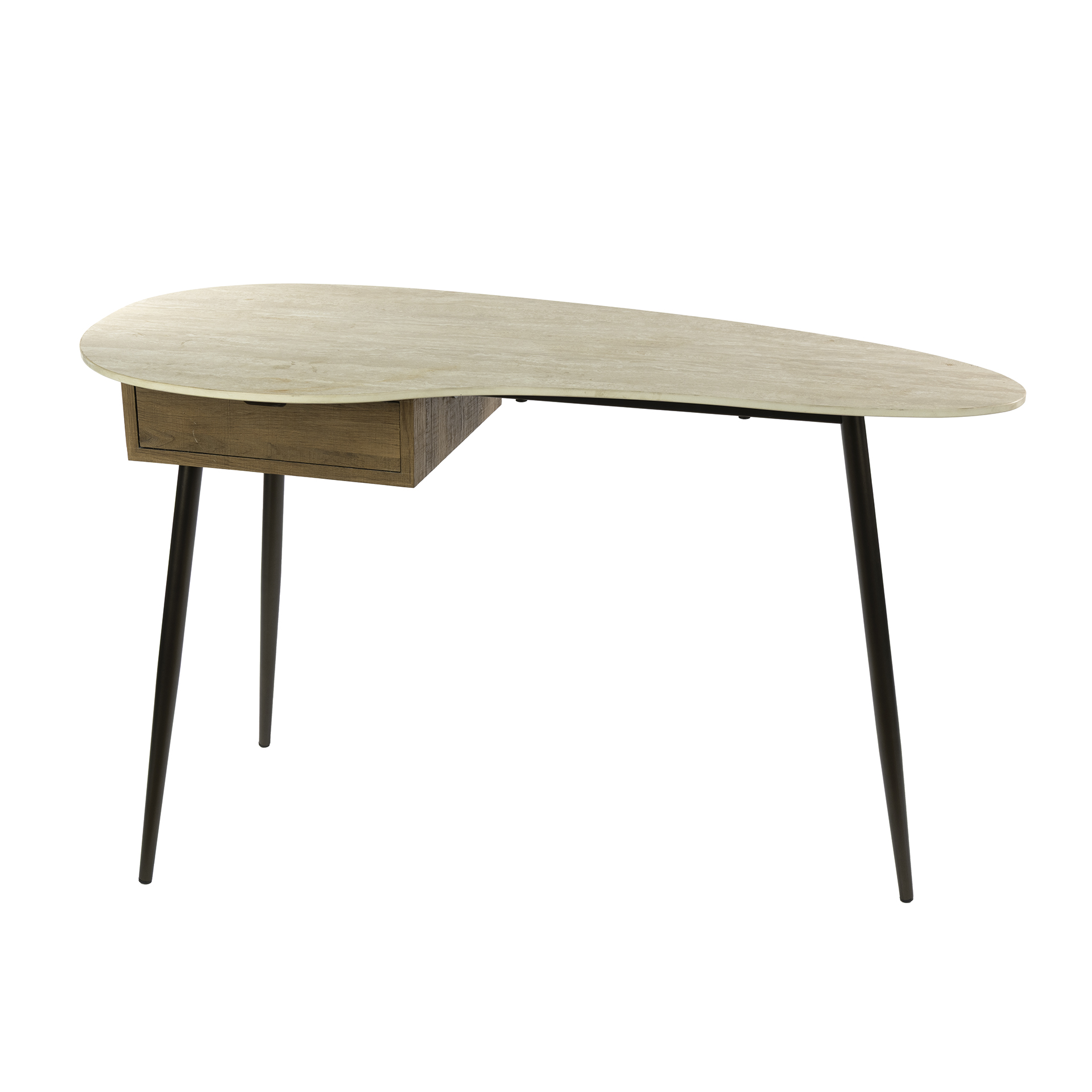 Bureau/Kaptafel Travino Travertin- en eikenlook127 x 62cm - Afbeelding 4