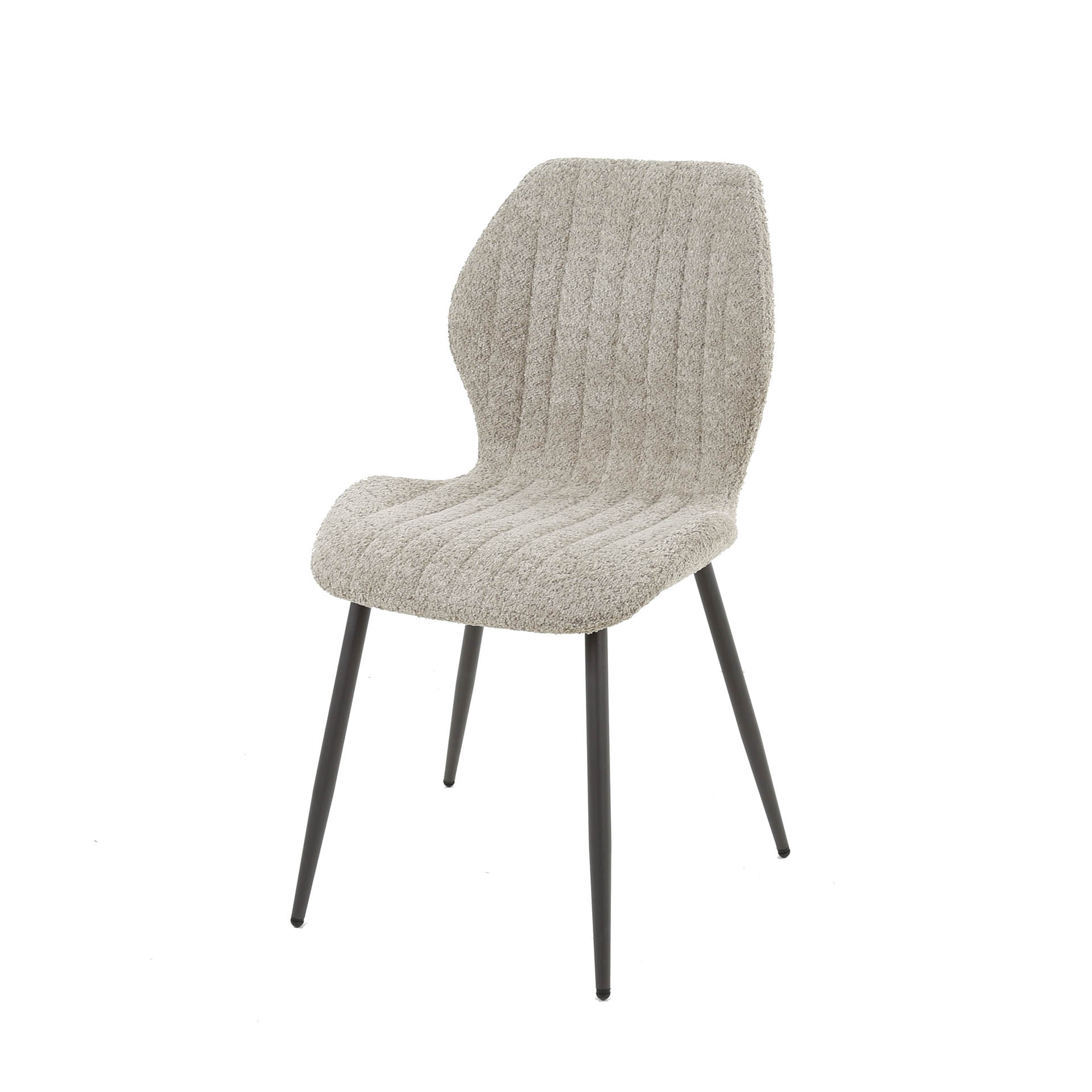 Stoel Linea Bouclé zand - Set van 4 - Afbeelding 3