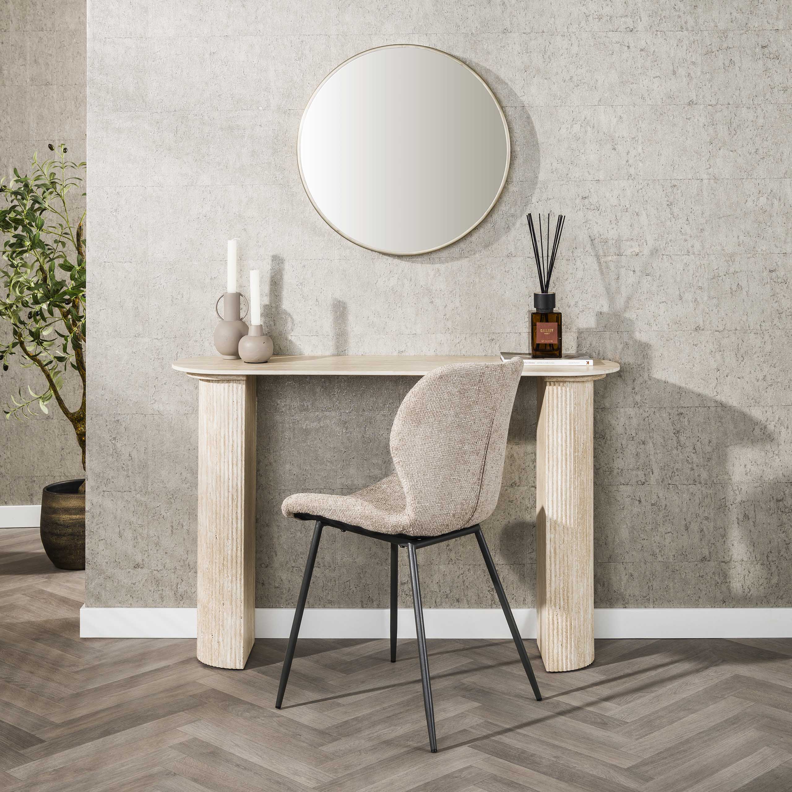 Hal-/Kaptafel Romano Arch - Keramiek Travertin