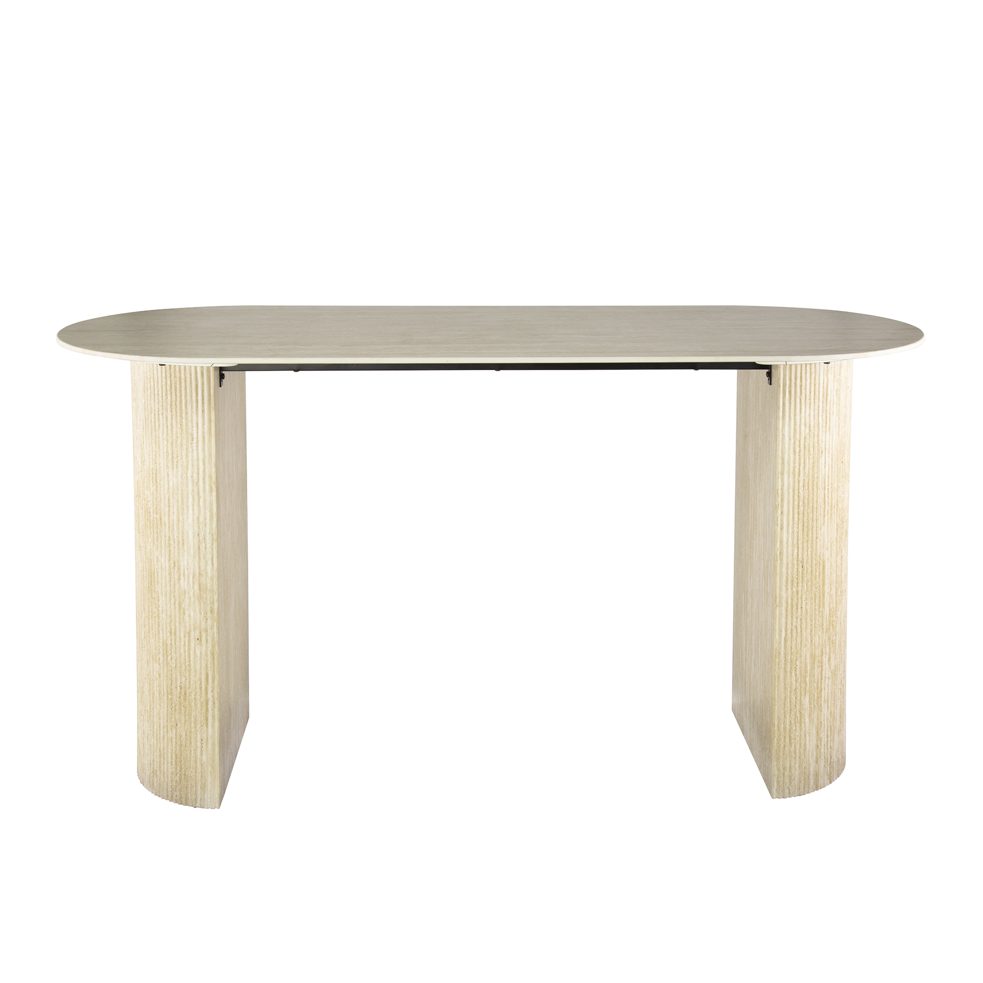 Bartafel Romano Arch ovaal 180 cm - Keramiek travertin - Afbeelding 3