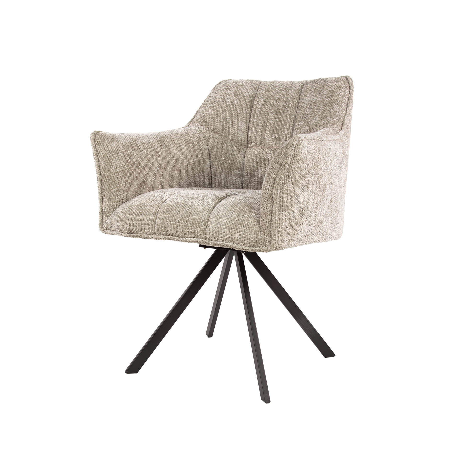 Draaibare Eetkamerstoel Raster Velvet – Rich Zand - Afbeelding 5