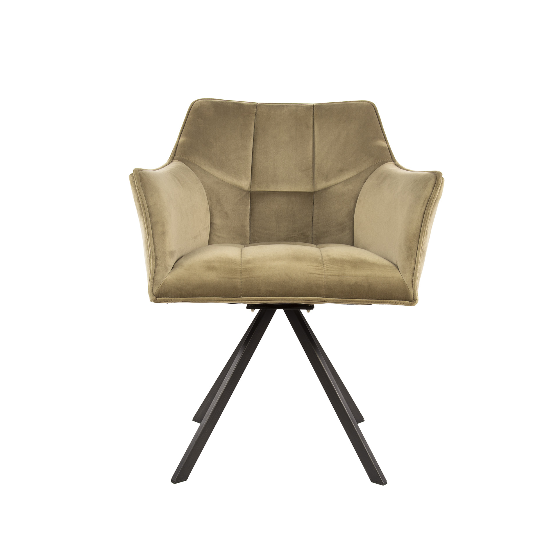Draaibare eetkamerstoel Raster Velvet - Champagne - Afbeelding 5