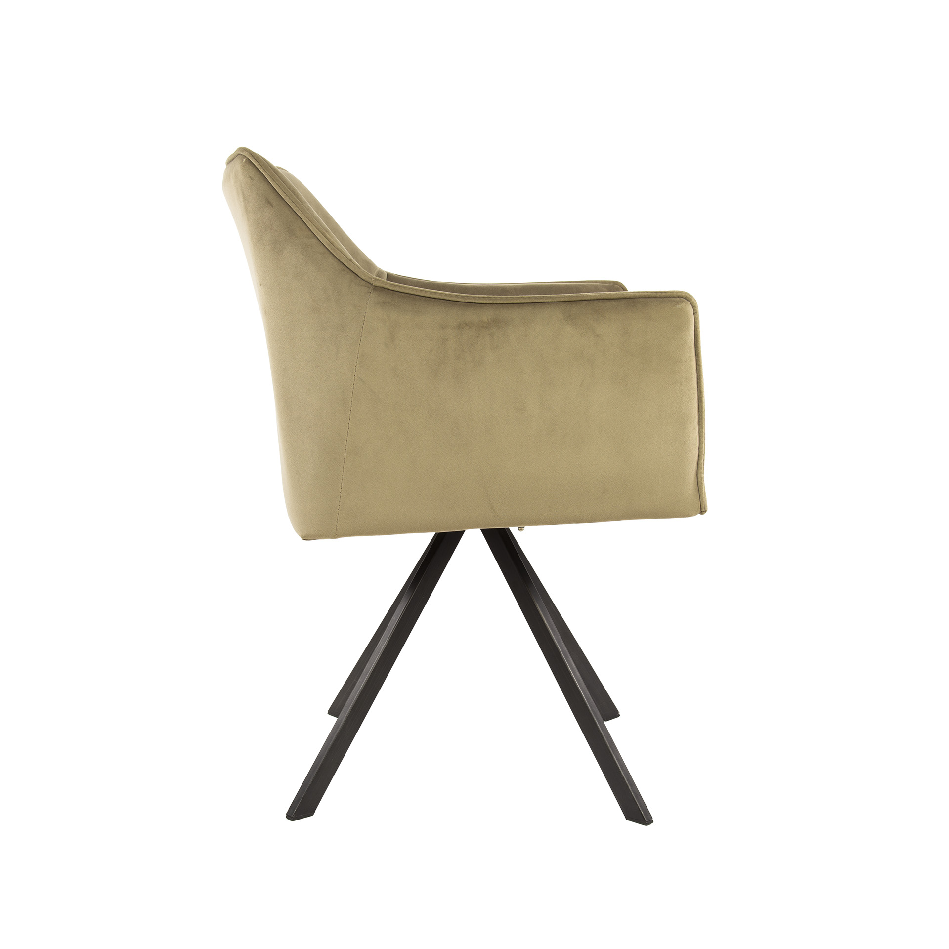 Draaibare eetkamerstoel Raster Velvet - Champagne - Afbeelding 7