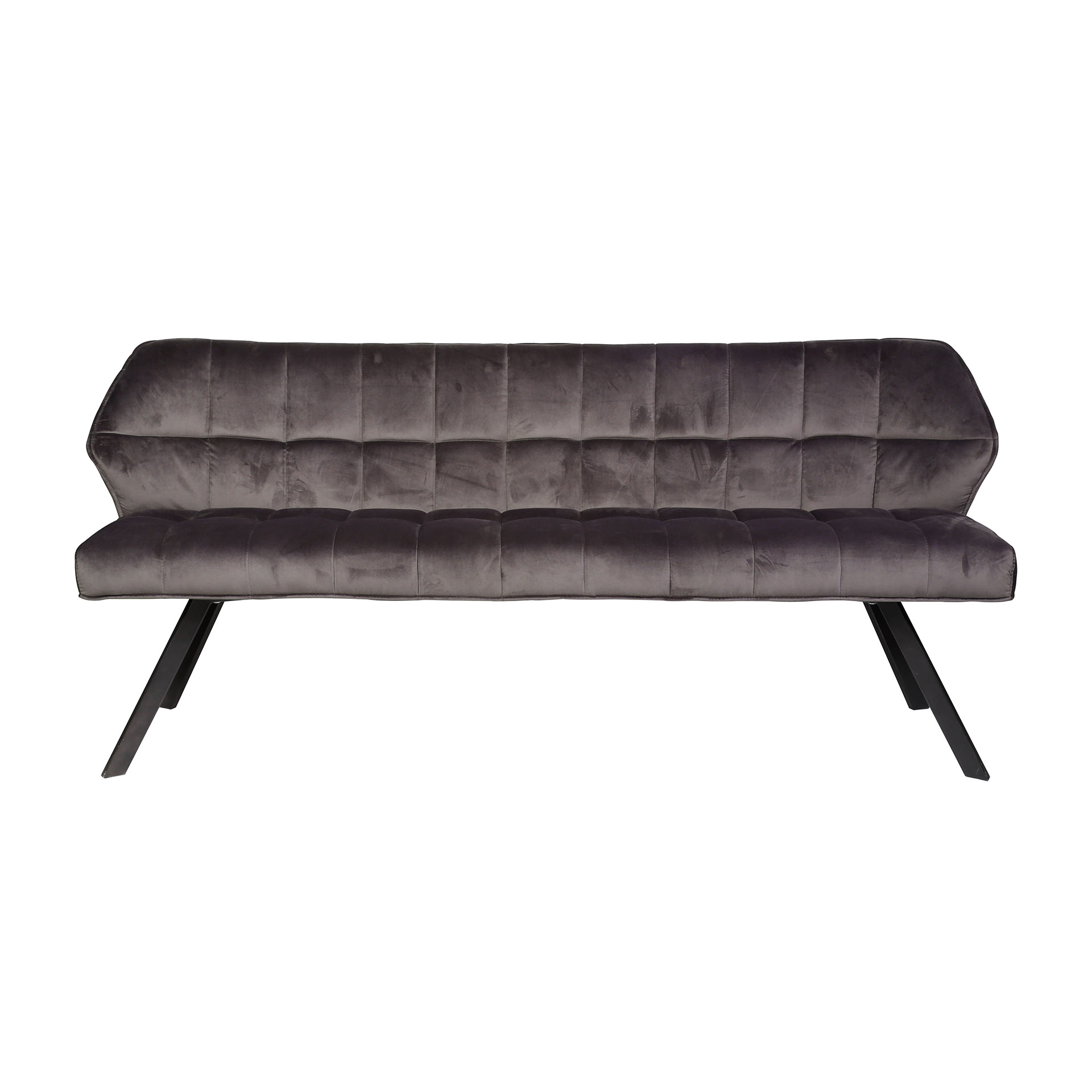 Eetkamerbank Velvet Raster Antraciet - 180 cm - Afbeelding 6