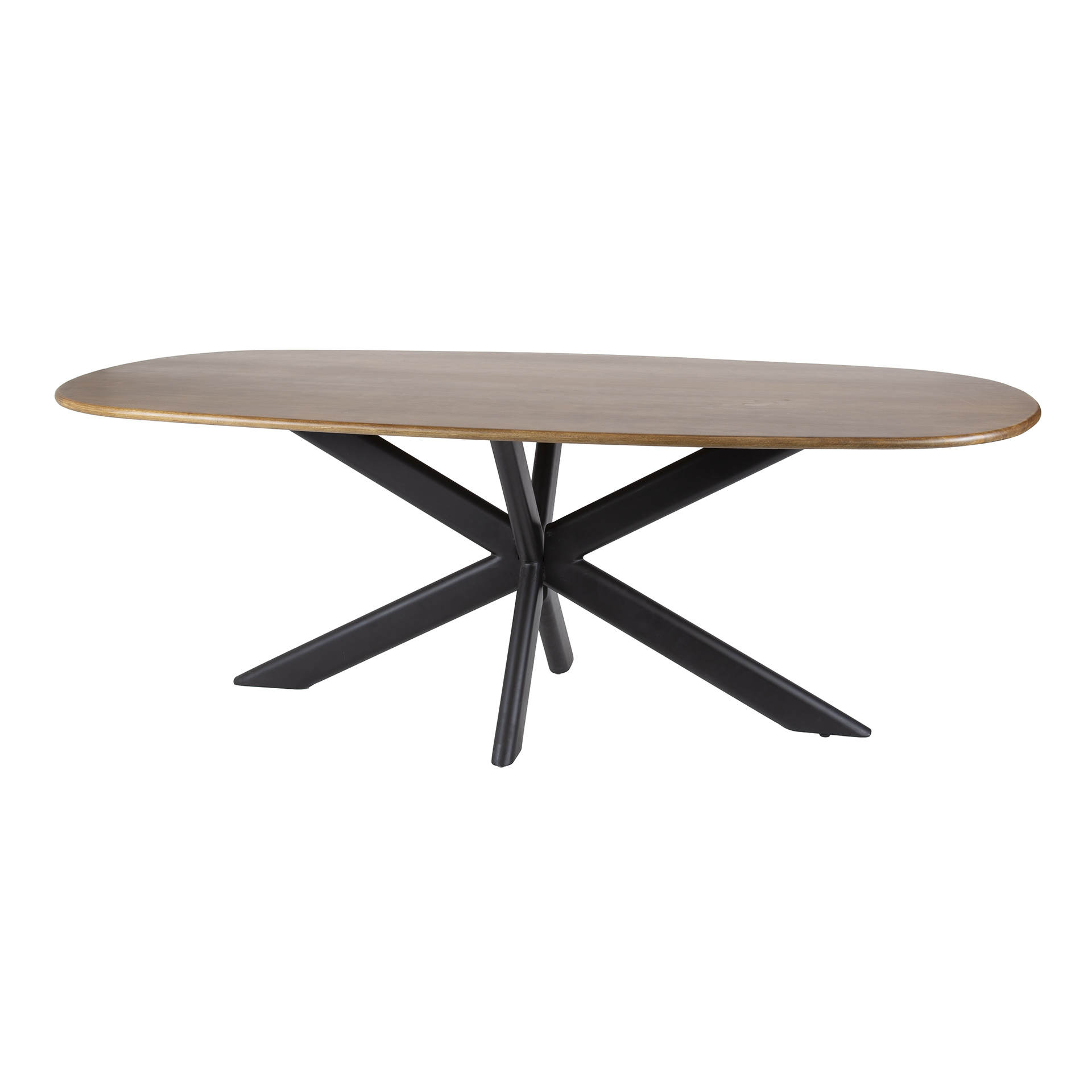 Eettafel Cliff ovale buis 180 cm - Massief mango zand - Afbeelding 7