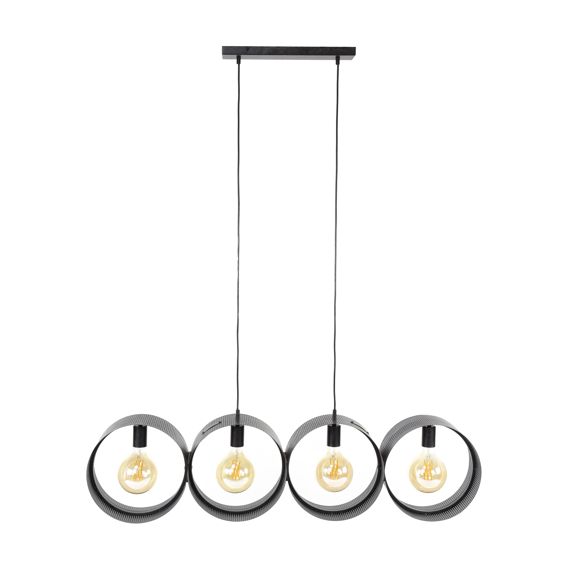Hanglamp Ring Charcoal finish 4-lamps - Afbeelding 4