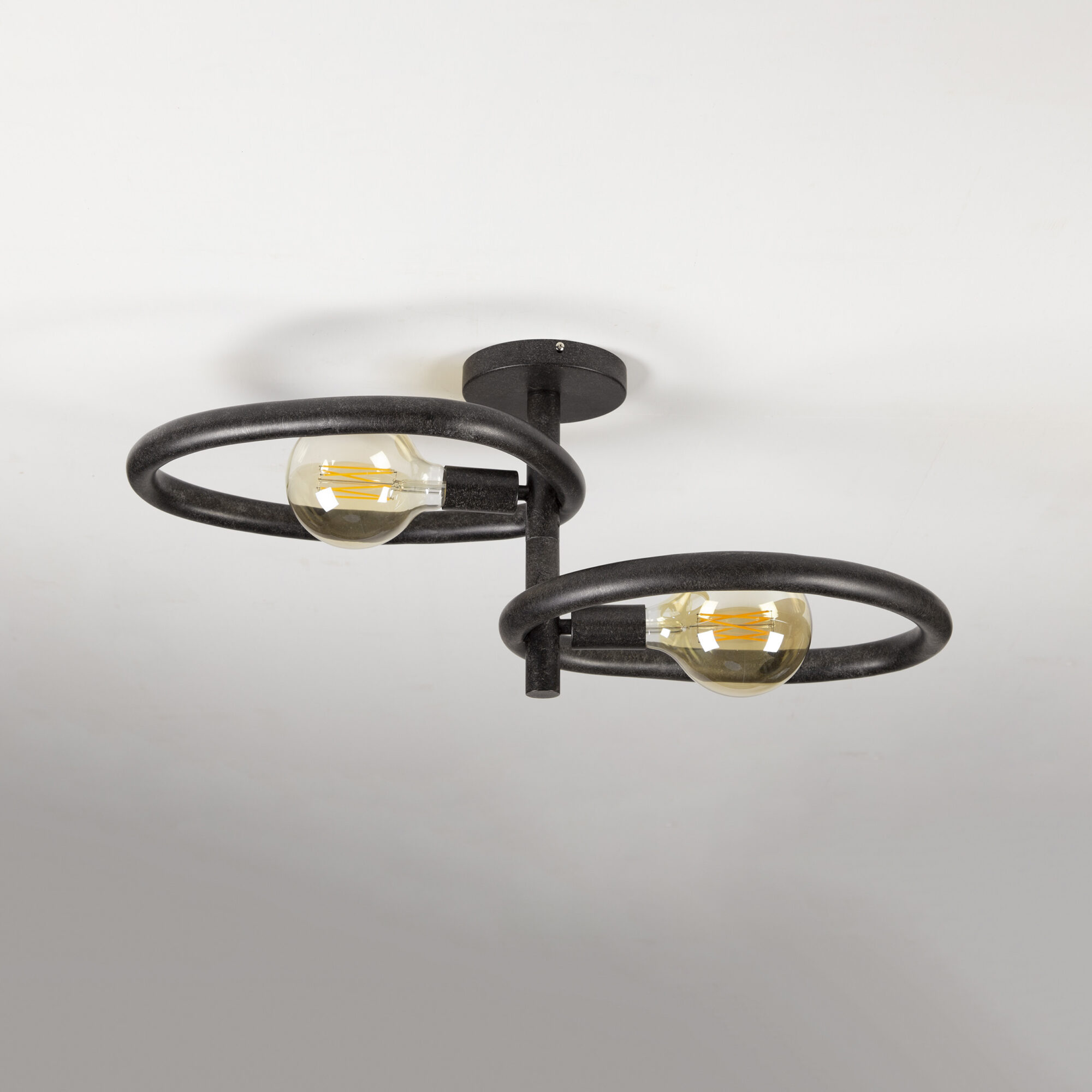 Plafondlamp Pebble 2-lichts Artic - Zwart - Afbeelding 2