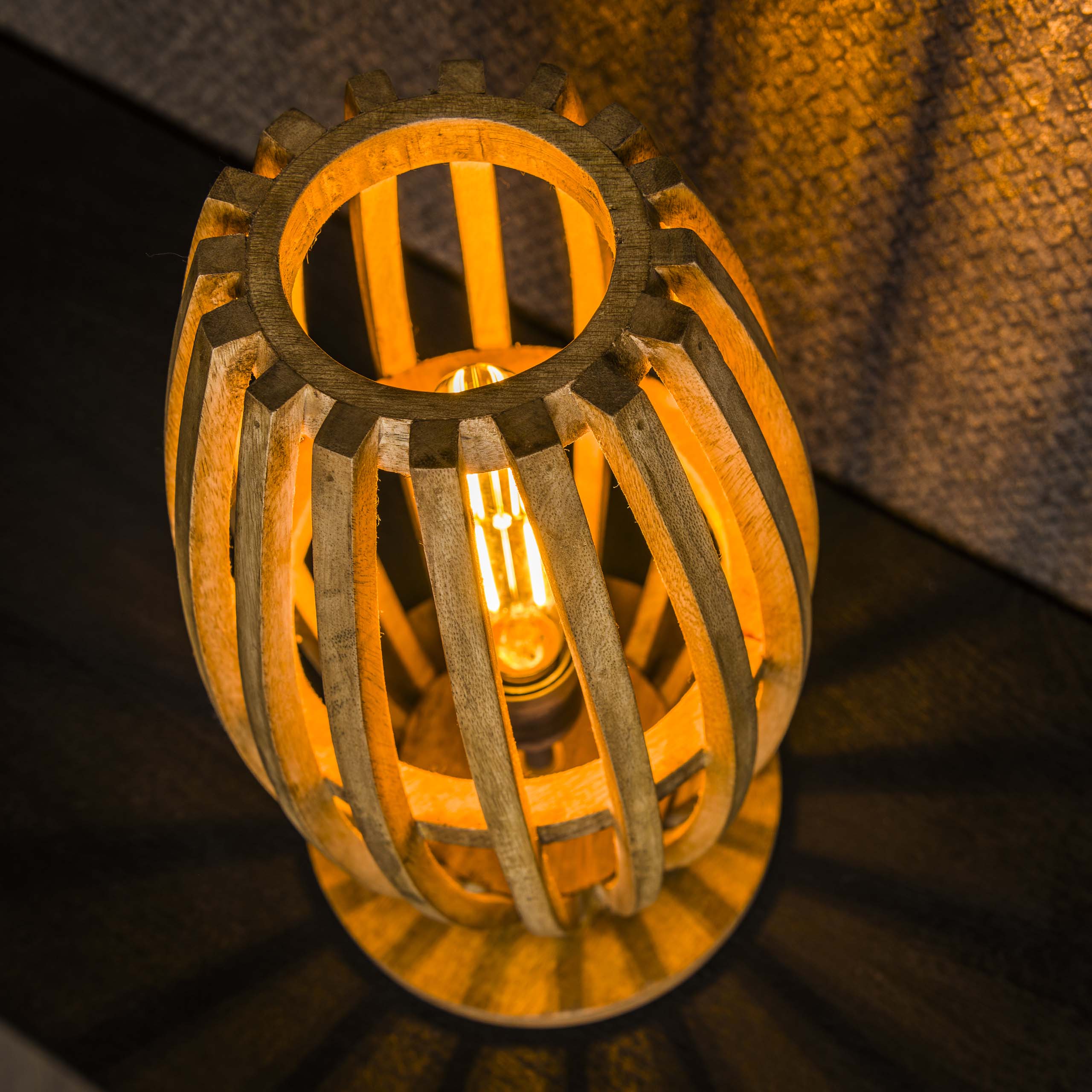 Tafellamp Orbit Mangohout - Afbeelding 3
