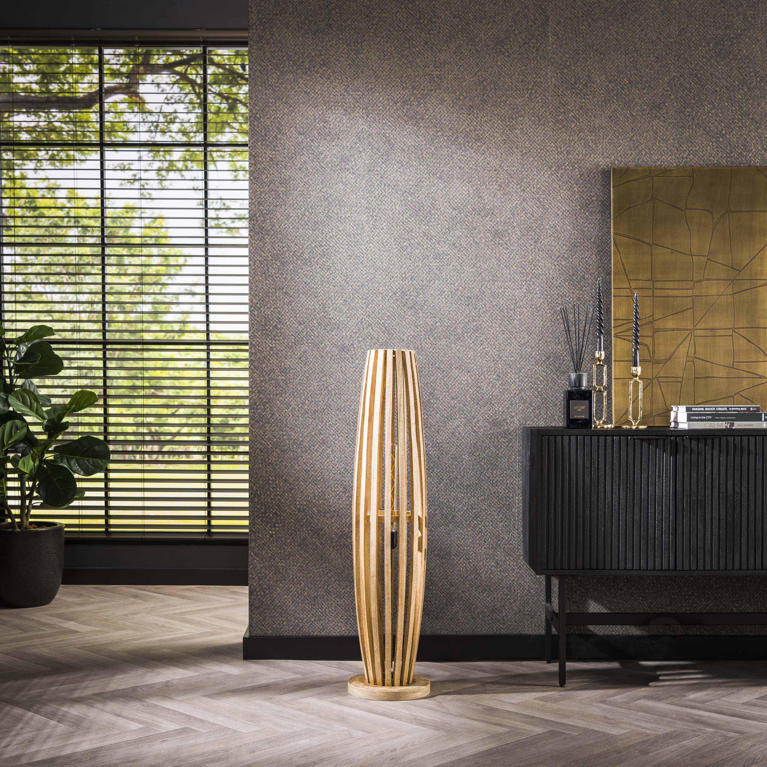 Vloerlamp Orbit Mangohout - 105 cm - Afbeelding 2