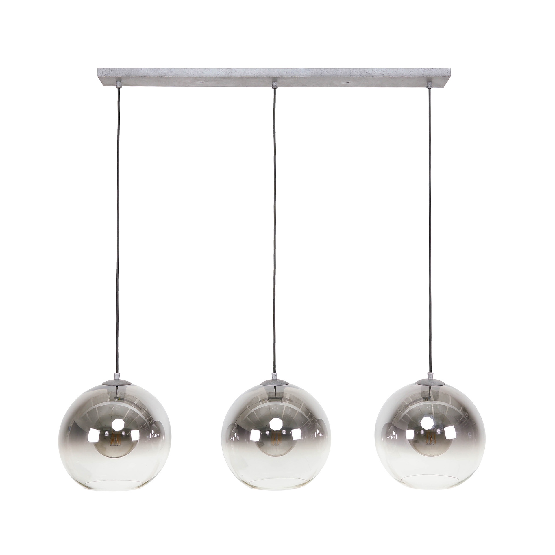 Hanglamp Bubble Shaded met 3 smoked glas bollen - Afbeelding 8