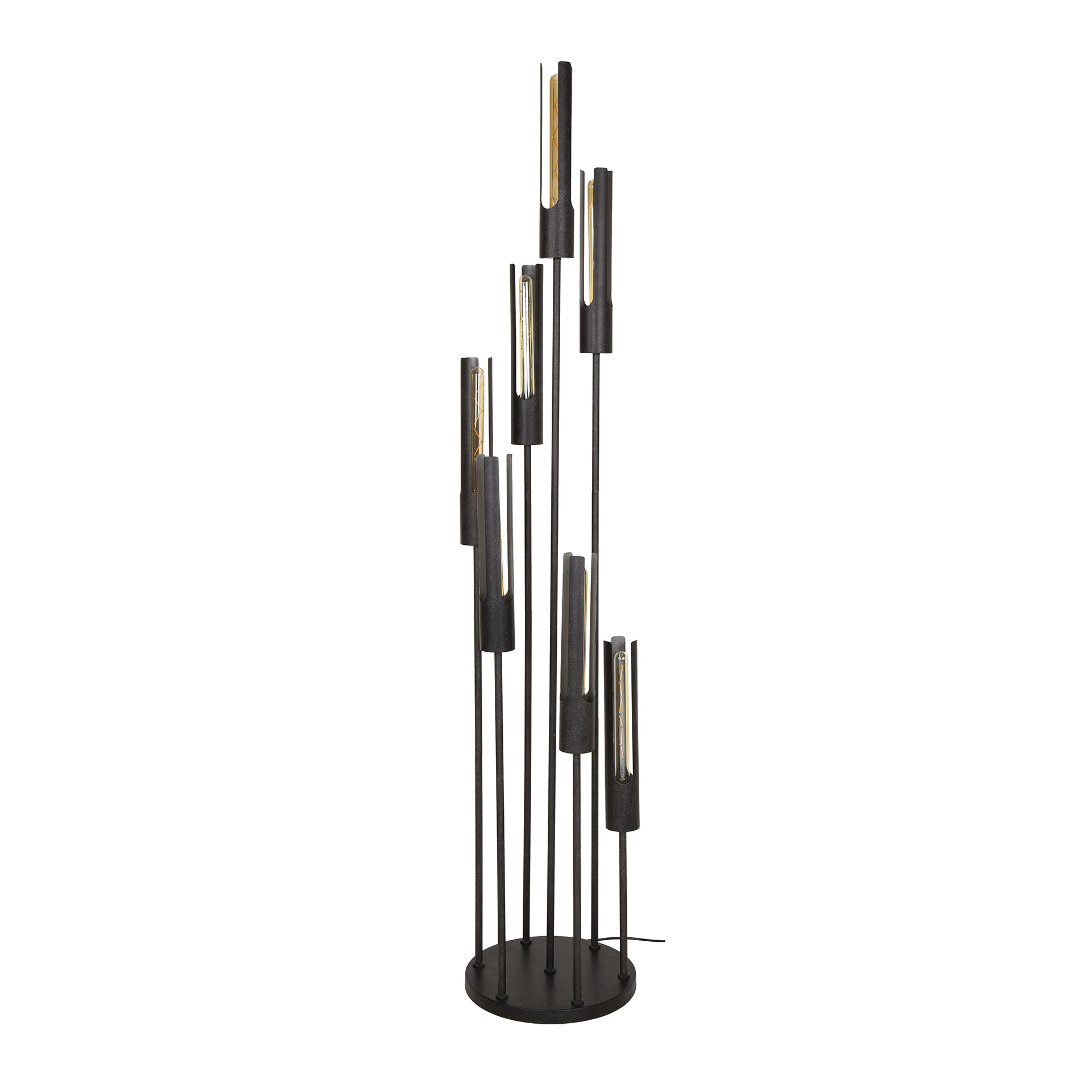 Vloerlamp Tube Artic Black 7 lamps - Afbeelding 3