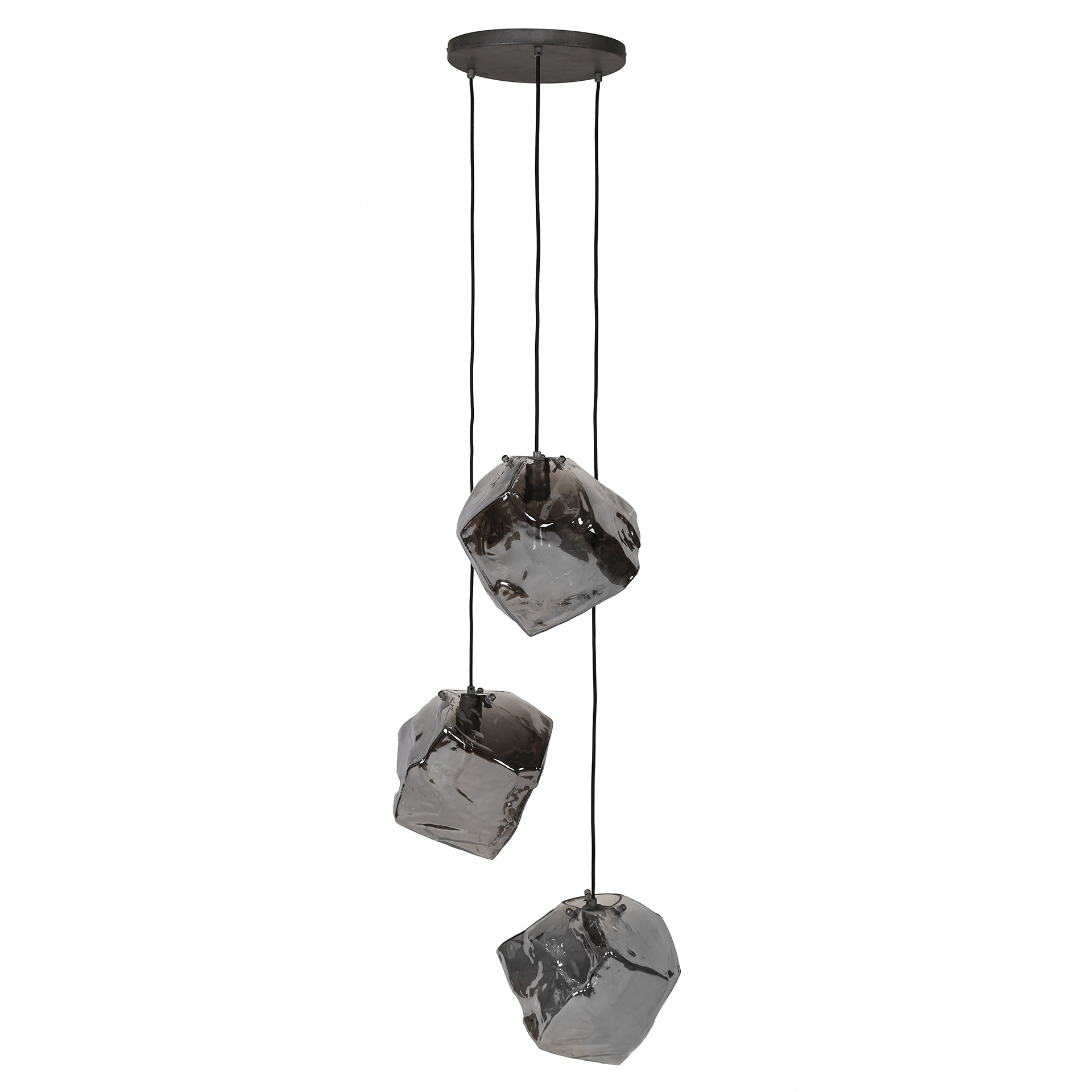 Hanglamp Rock Getrapt met 3 lampen Chromed Glass - Afbeelding 3