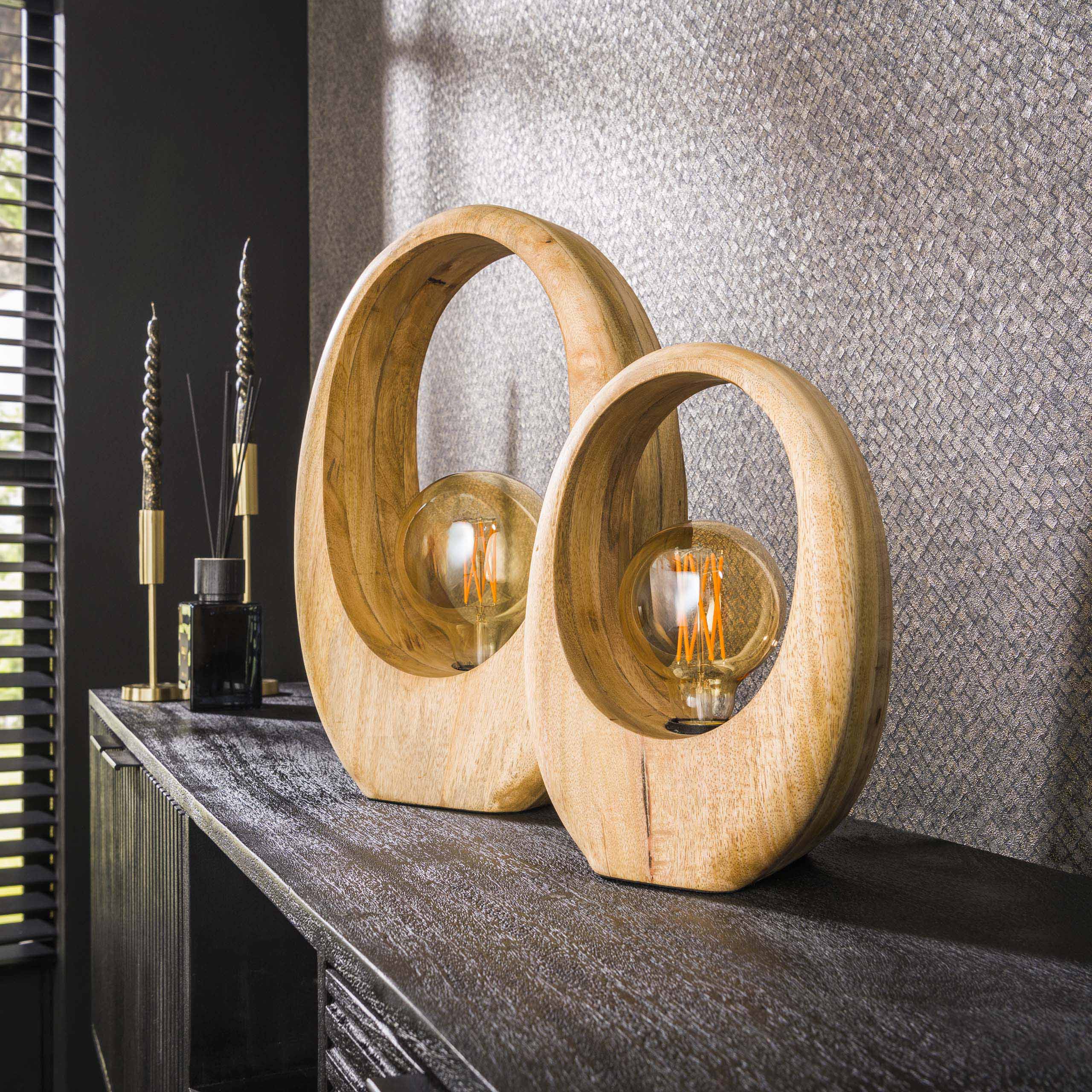 Tafellamp Arch Wood Mangohout - 43 cm - Afbeelding 4
